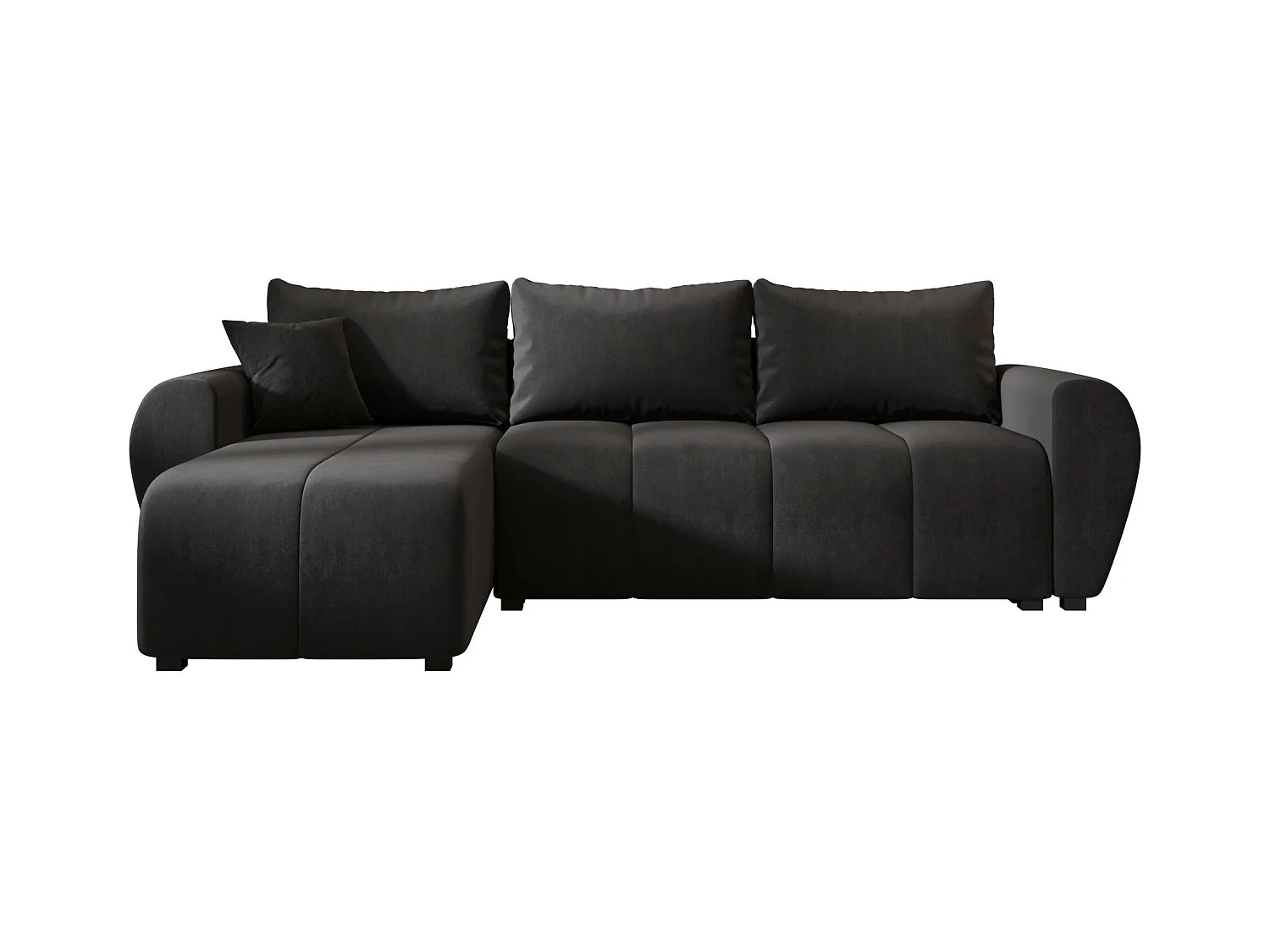 BEDANTE canapé d'angle MOLISA L Itaka 27 gauche gris avec fonction de couchage canapé en forme de L