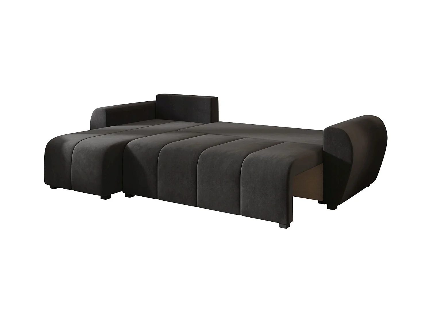 BEDANTE canapé d'angle MOLISA L Itaka 27 gauche gris avec fonction de couchage canapé en forme de L