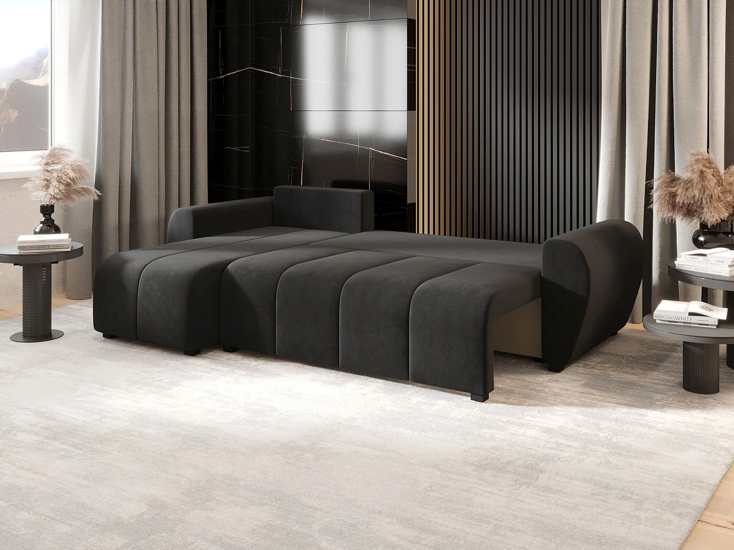 BEDANTE ECKSOFA MOLISA L Itaka 27 Links Grau mit Schlaffunktion L-Form Sofa mit Stauraum Bettkasten Wohnzimmersofa Couch Sofa Bettsofa Bettkasten Bettcouch