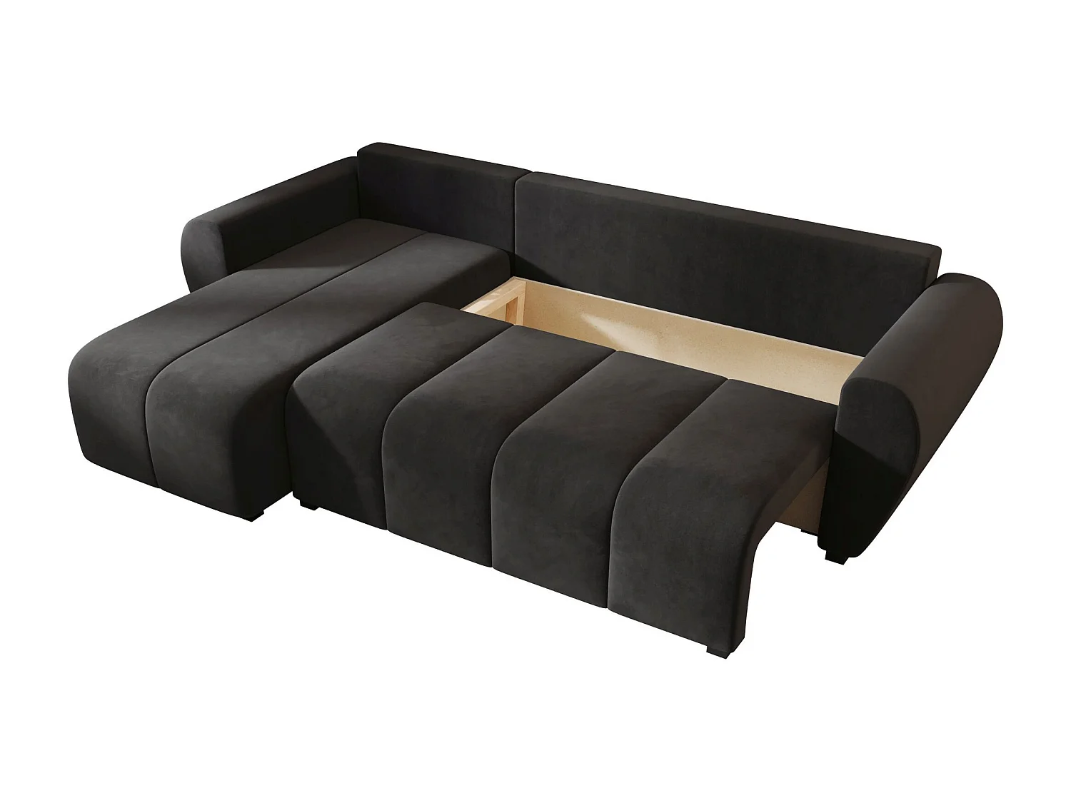 BEDANTE ECKSOFA MOLISA L Itaka 27 Links Grau mit Schlaffunktion L-Form Sofa mit Stauraum Bettkasten Wohnzimmersofa Couch Sofa Bettsofa Bettkasten Bettcouch