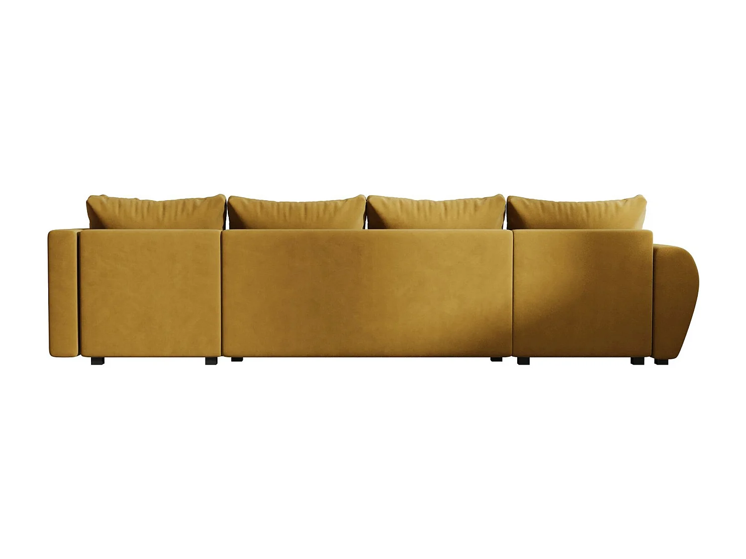 BEDANTE canapé panoramique MOLISA U PLUS Itaka 33 droit orange avec fonction de couchage canapé en forme de U