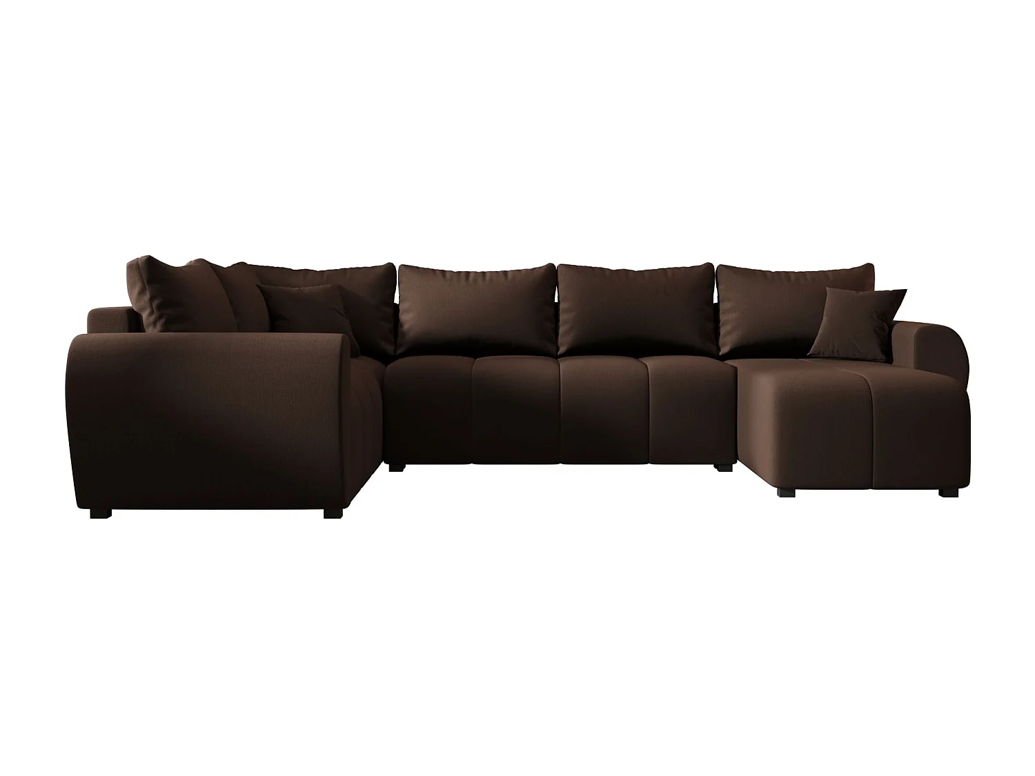 BEDANTE canapé panoramique MOLISA U PLUS Cosmic 800 gauche marron avec fonction de couchage canapé en forme de U