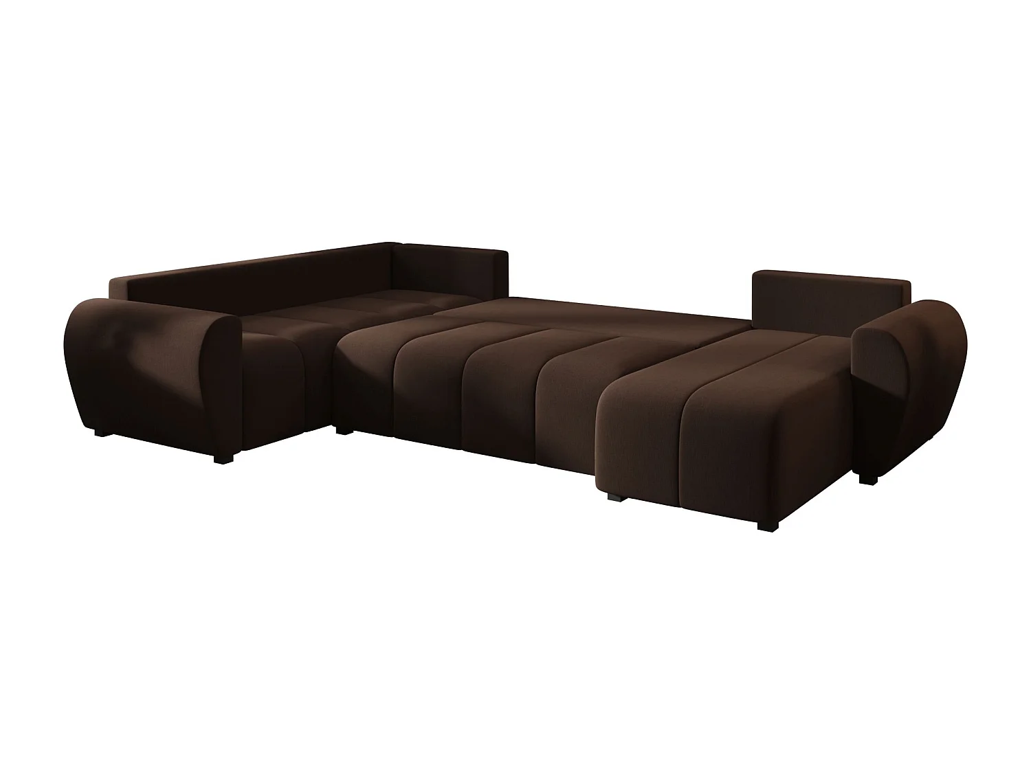 BEDANTE canapé panoramique MOLISA U PLUS Cosmic 800 gauche marron avec fonction de couchage canapé en forme de U