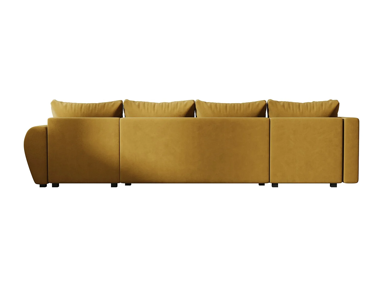 BEDANTE canapé panoramique MOLISA U PLUS Itaka 33 gauche orange avec fonction de couchage canapé en forme de U