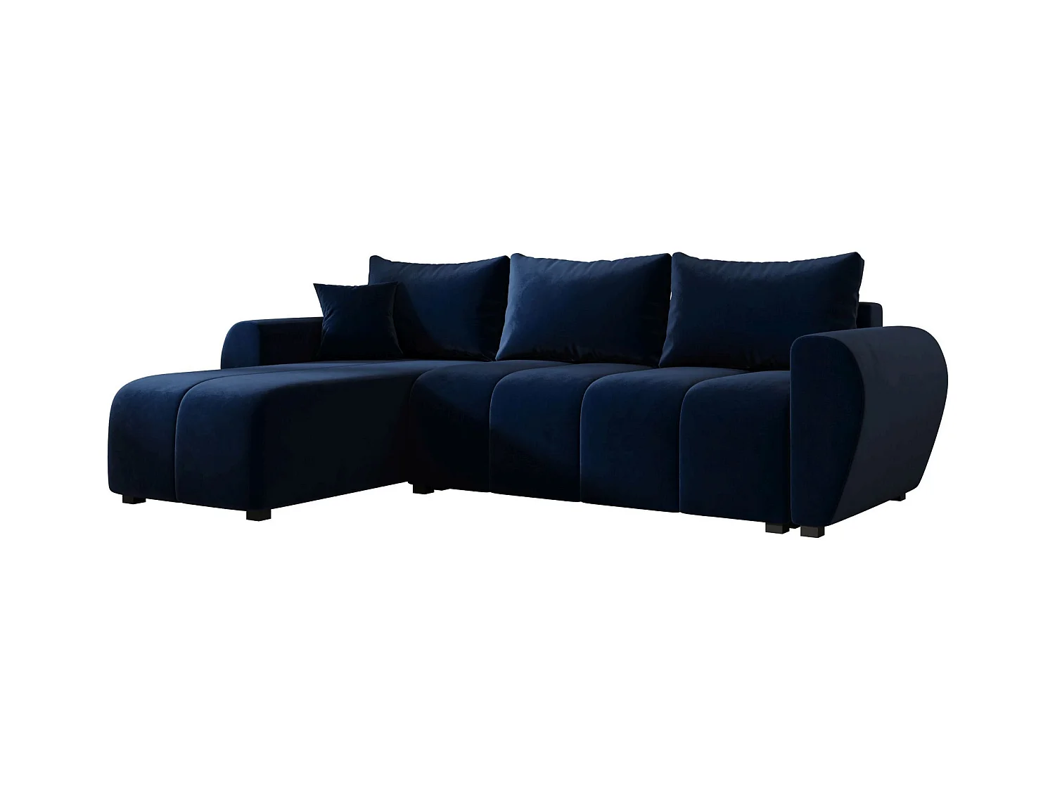 BEDANTE canapé d'angle MOLISA L Itaka 11 gauche Dunkelblau avec fonction de couchage canapé en forme de L