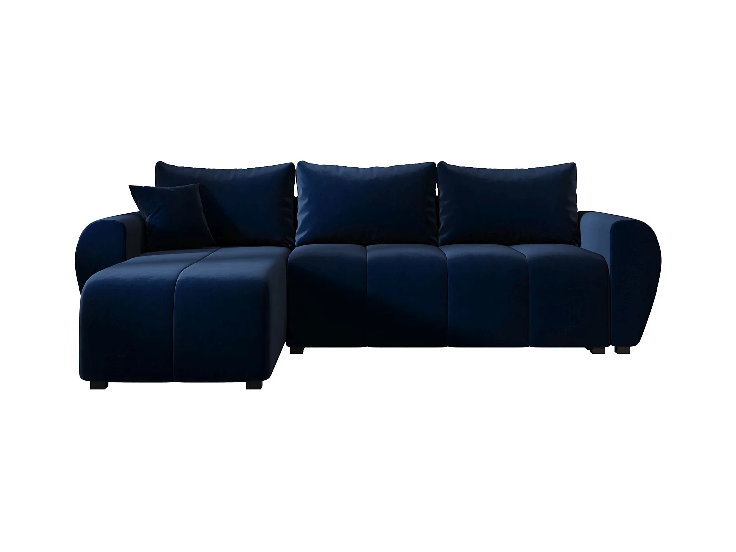 BEDANTE canapé d'angle MOLISA L Itaka 11 gauche Dunkelblau avec fonction de couchage canapé en forme de L