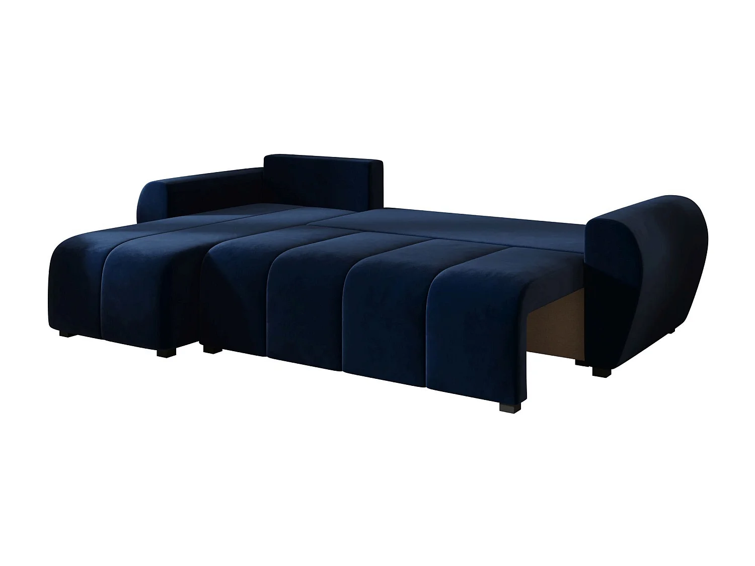 BEDANTE canapé d'angle MOLISA L Itaka 11 gauche Dunkelblau avec fonction de couchage canapé en forme de L