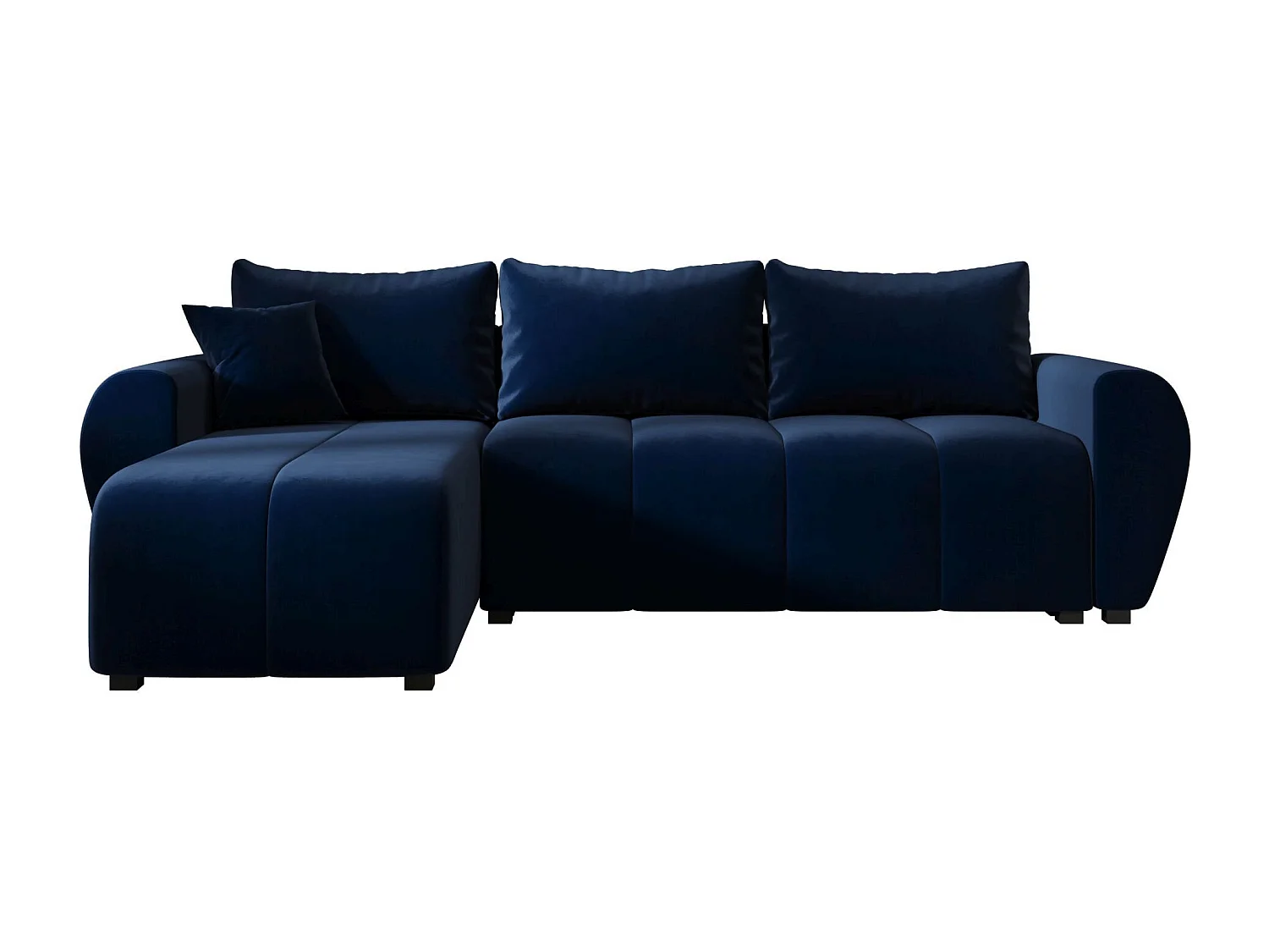 BEDANTE canapé d'angle MOLISA L Itaka 11 gauche Dunkelblau avec fonction de couchage canapé en forme de L