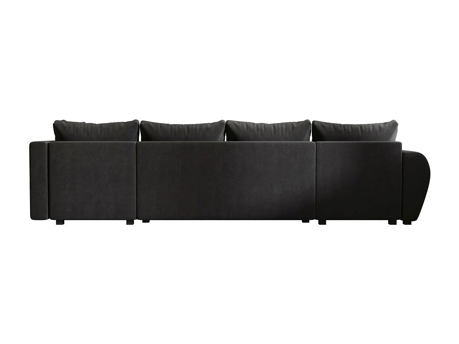 BEDANTE canapé panoramique MOLISA U PLUS Itaka 27 droit gris foncé avec fonction de couchage canapé en forme de U