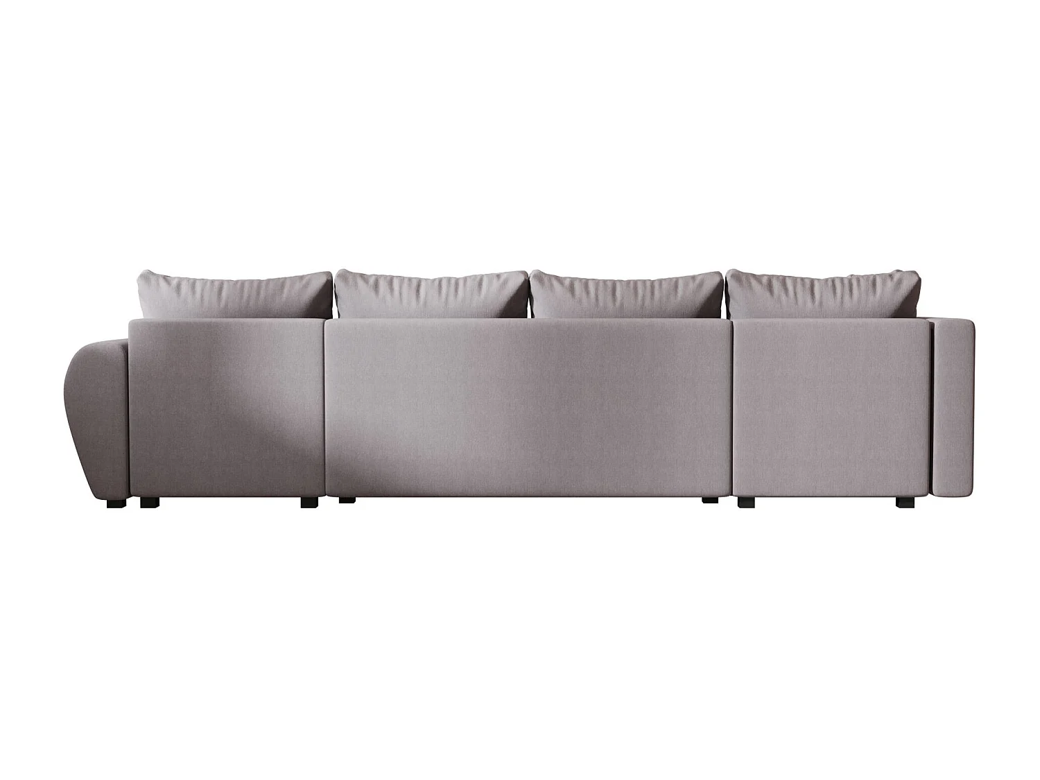 BEDANTE canapé panoramique MOLISA U PLUS Cosmic 160 gauche gris avec fonction de couchage canapé en forme de U