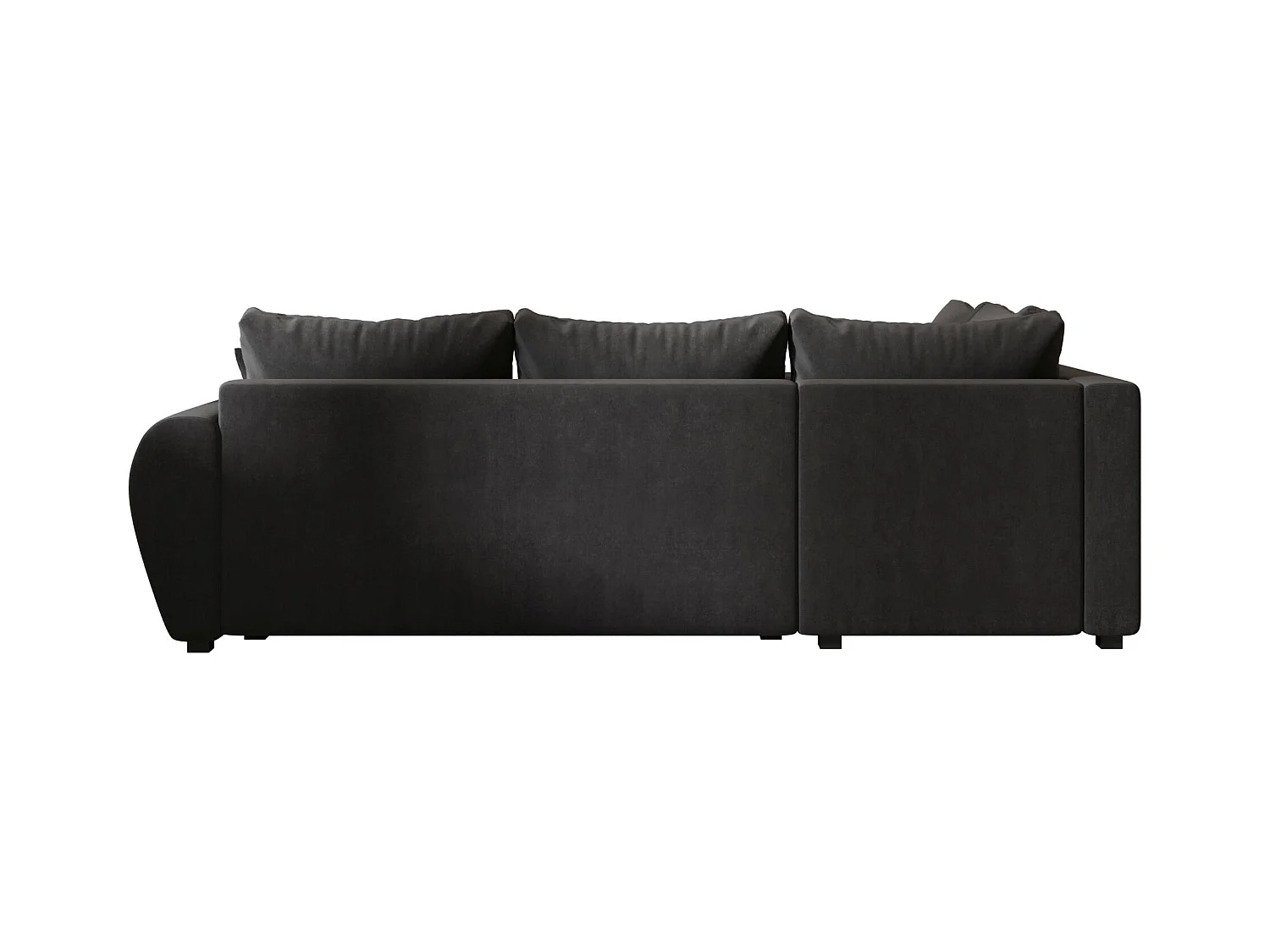 BEDANTE canapé d’angle MOLISA L PLUS Itaka 27 gauche gris foncé avec fonction de couchage canapé en forme de L