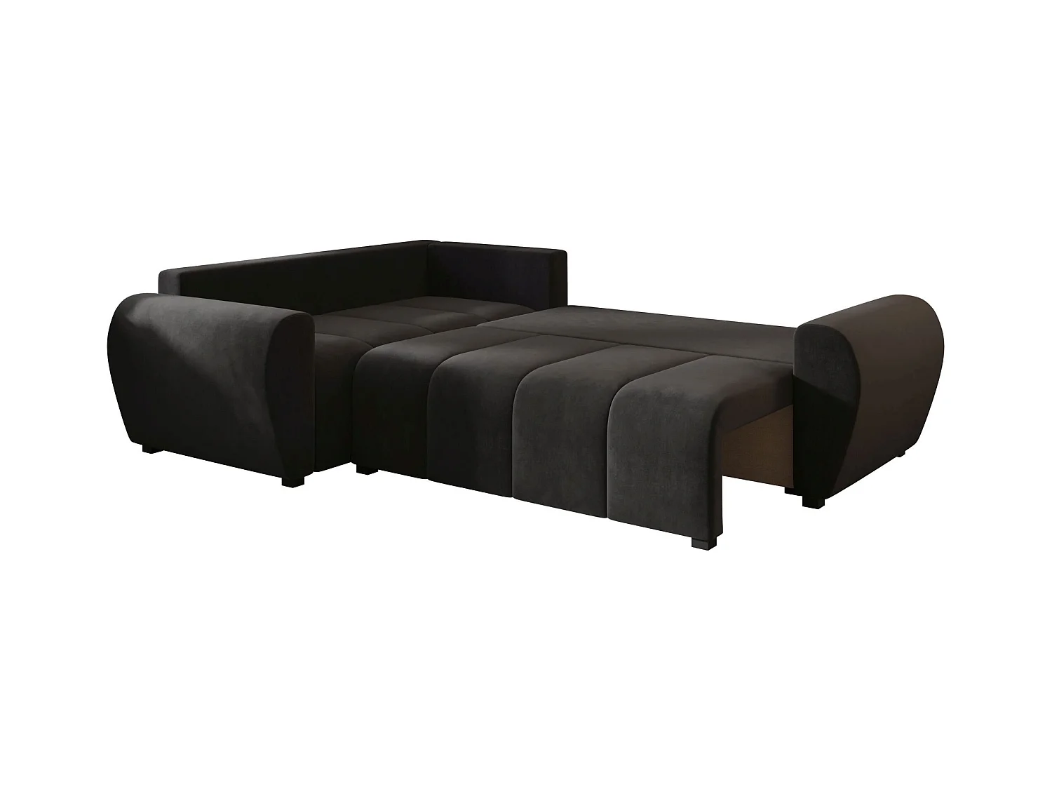 BEDANTE canapé d’angle MOLISA L PLUS Itaka 27 gauche gris foncé avec fonction de couchage canapé en forme de L