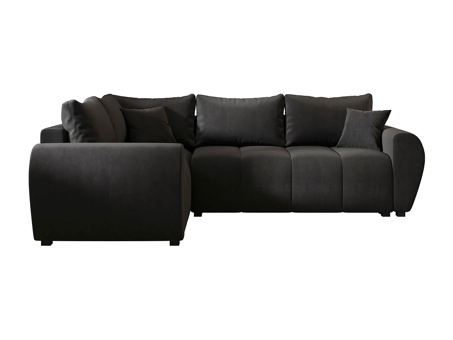 BEDANTE canapé d’angle MOLISA L PLUS Itaka 27 gauche gris foncé avec fonction de couchage canapé en forme de L