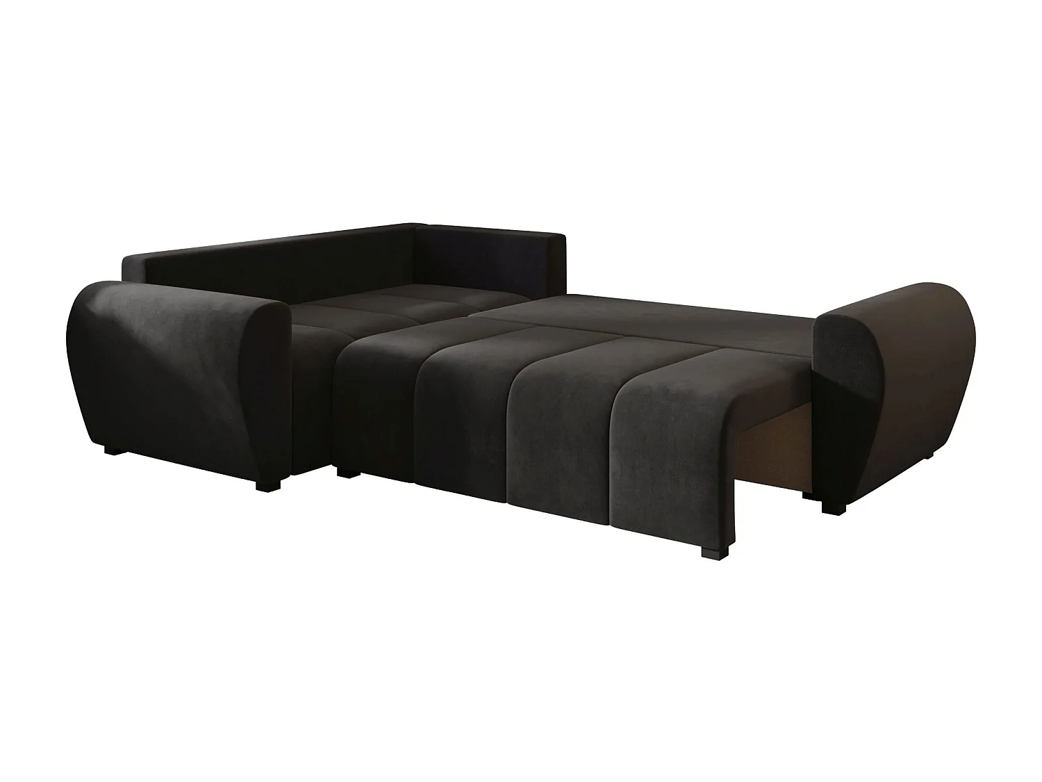 BEDANTE canapé d’angle MOLISA L PLUS Itaka 27 gauche gris foncé avec fonction de couchage canapé en forme de L