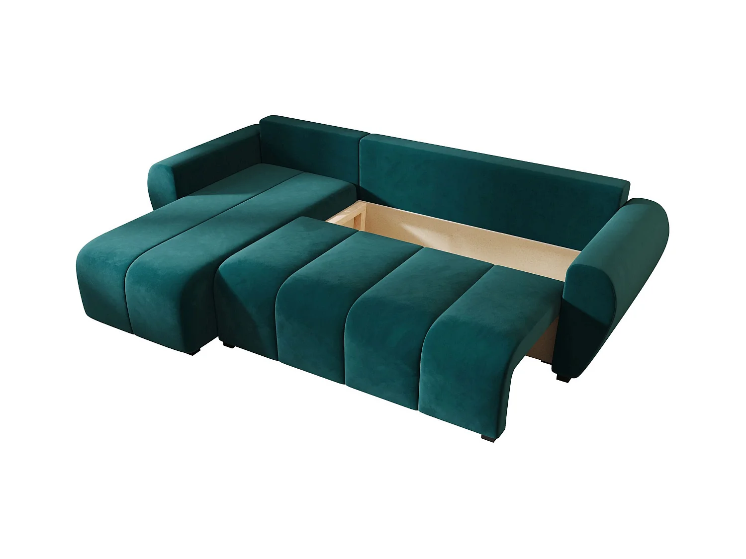 BEDANTE canapé d'angle MOLISA L Itaka 39 gauche Türkis avec fonction de couchage canapé en forme de L