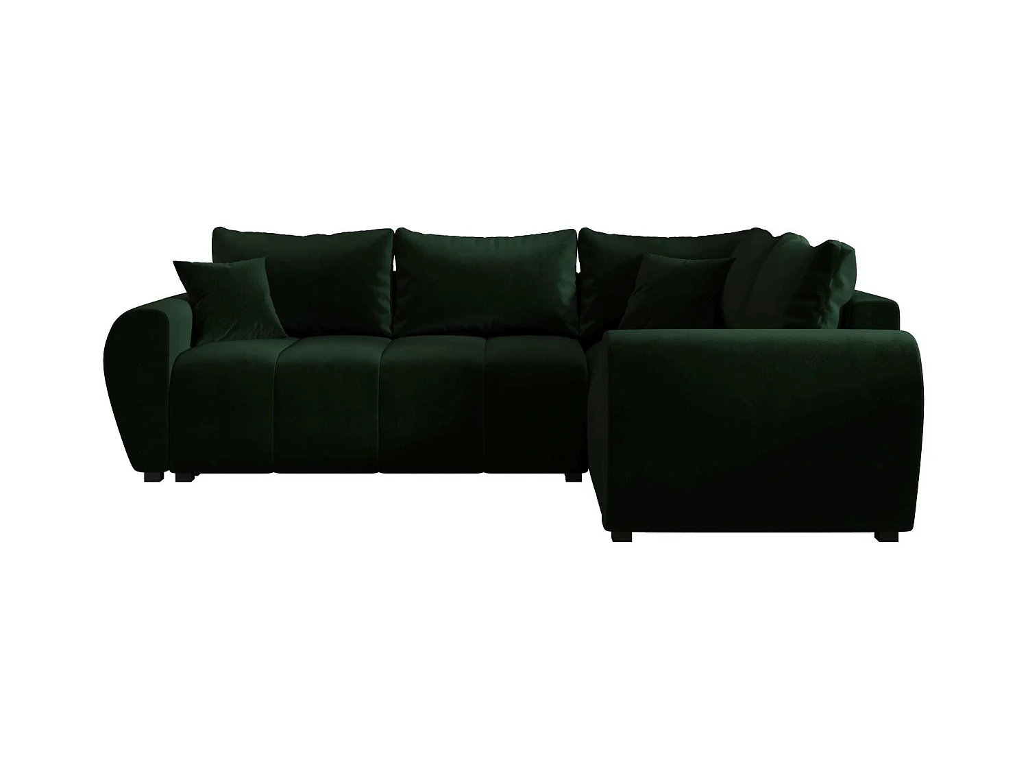 BEDANTE canapé d’angle MOLISA L PLUS Itaka 10 droit vert foncé avec fonction de couchage canapé en forme de L