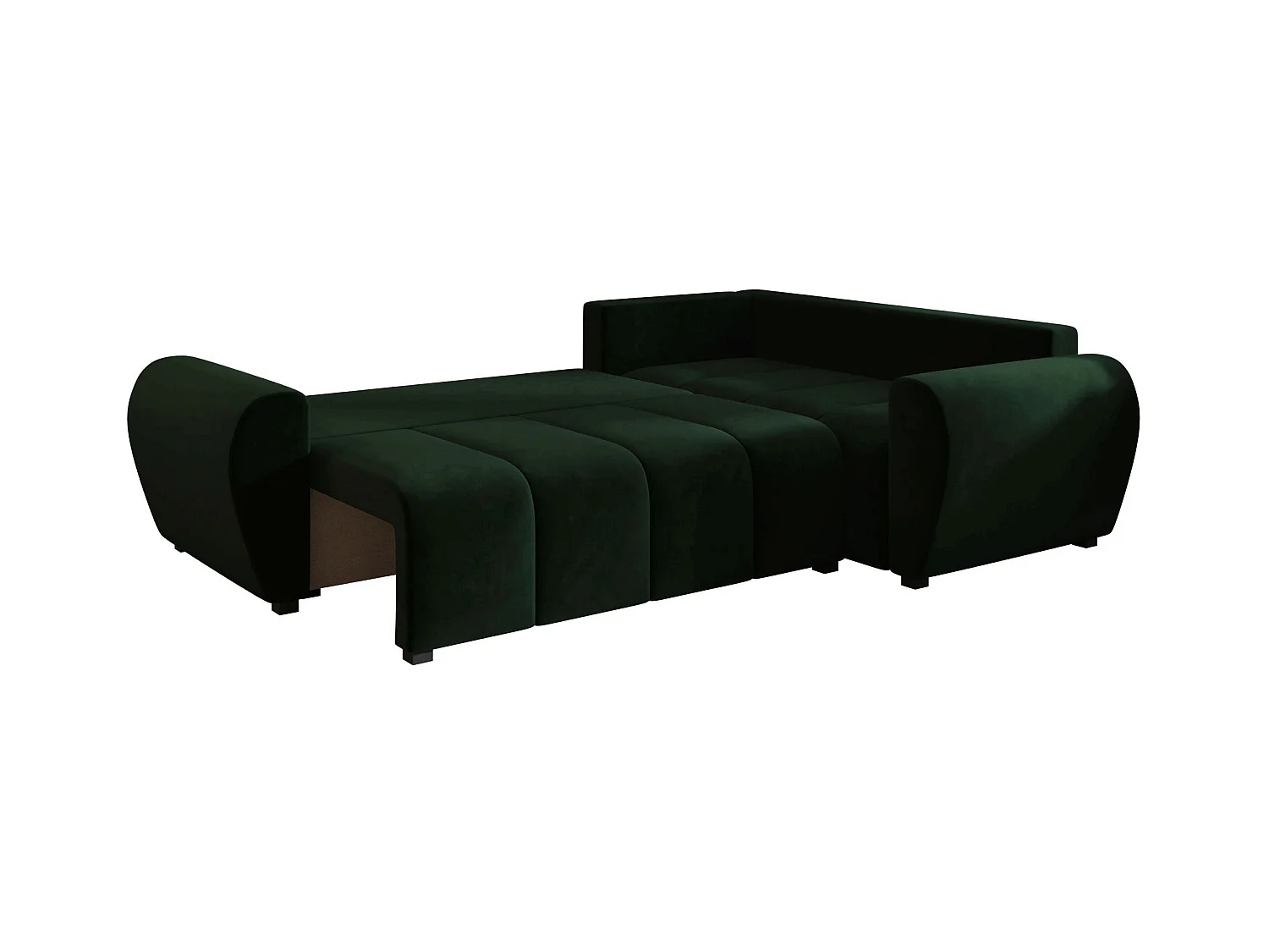 BEDANTE canapé d’angle MOLISA L PLUS Itaka 10 droit vert foncé avec fonction de couchage canapé en forme de L