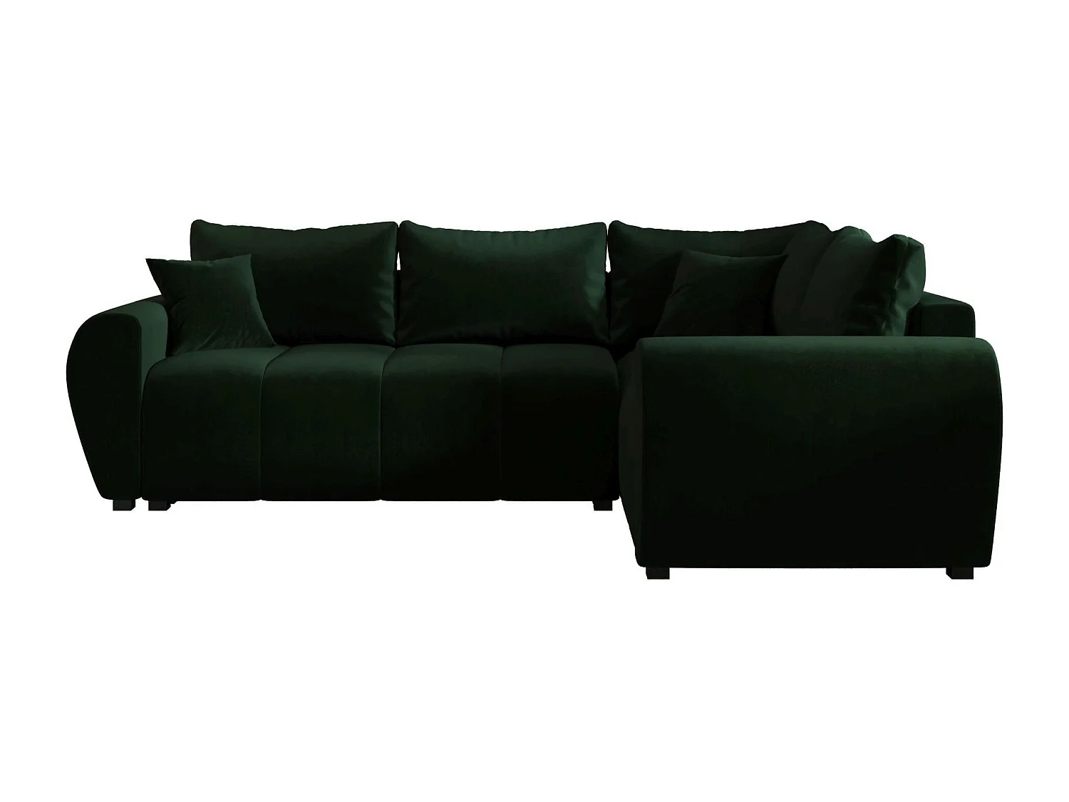 BEDANTE canapé d’angle MOLISA L PLUS Itaka 10 droit vert foncé avec fonction de couchage canapé en forme de L