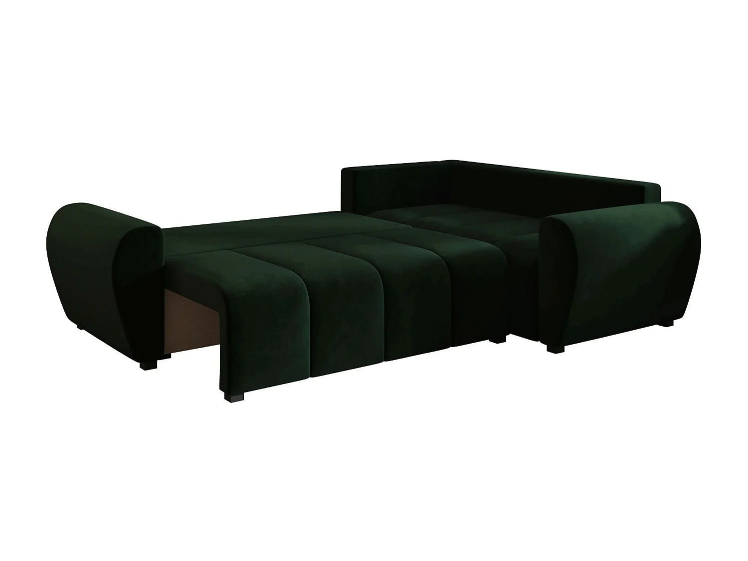 BEDANTE canapé d’angle MOLISA L PLUS Itaka 10 droit vert foncé avec fonction de couchage canapé en forme de L