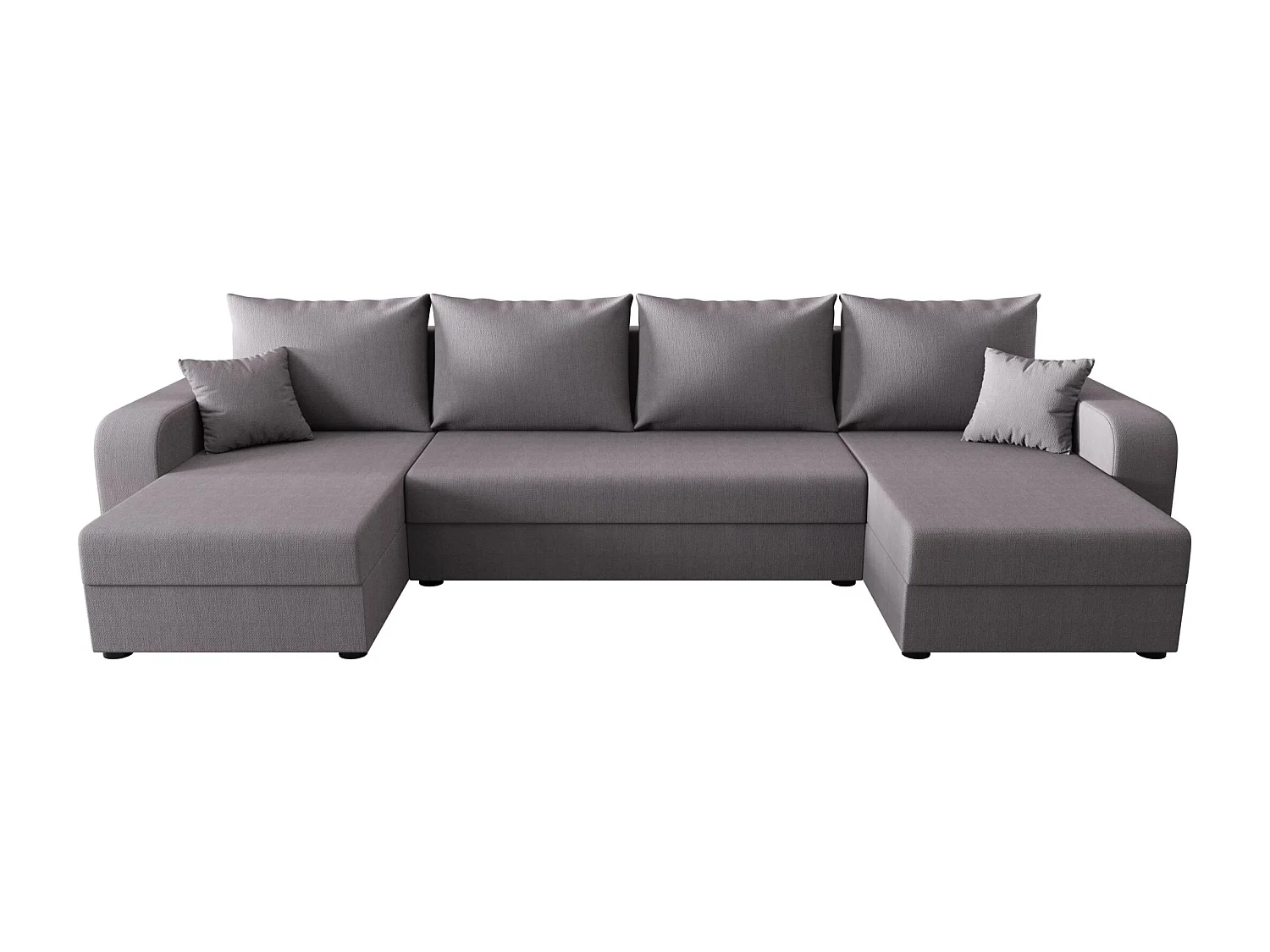 BEDANTE WOHNLANDSCHAFT HEWLET U BIS Cosmic 160 Grau mit Schlaffunktion U-Form Sofa mit Stauraum Bettkasten Wohnzimmersofa Couch Sofa Bettsofa Bettkasten Bettcouch