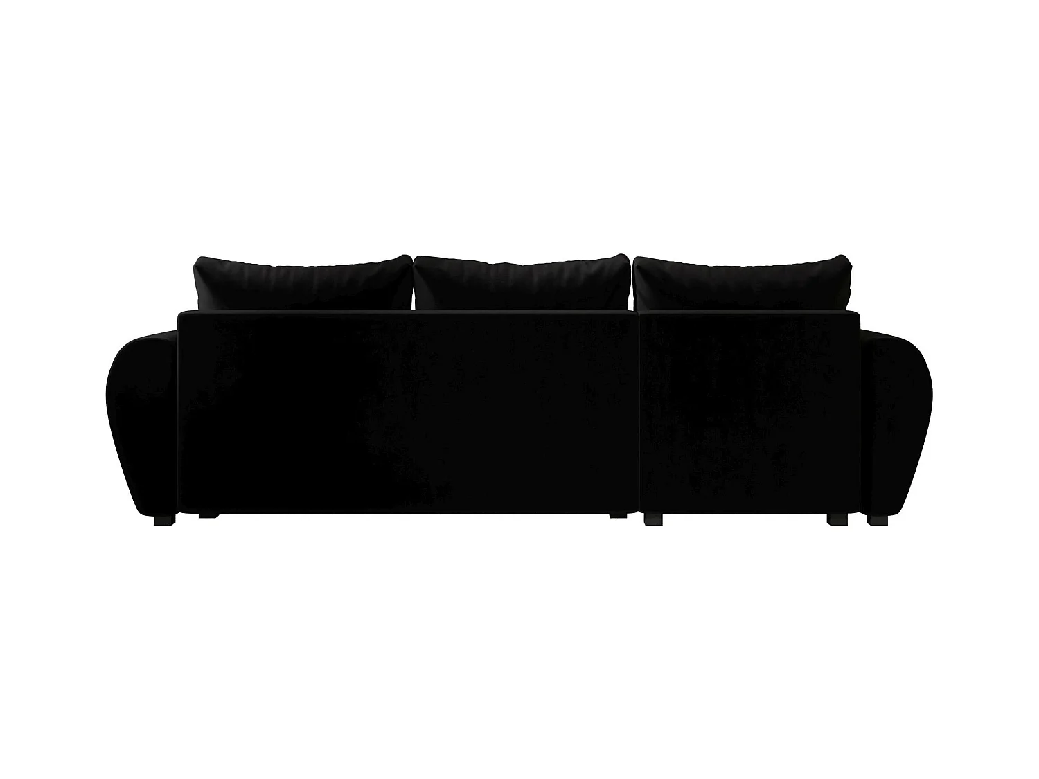 BEDANTE canapé d'angle MOLISA L Itaka 15 gauche noir avec fonction de couchage canapé en forme de L