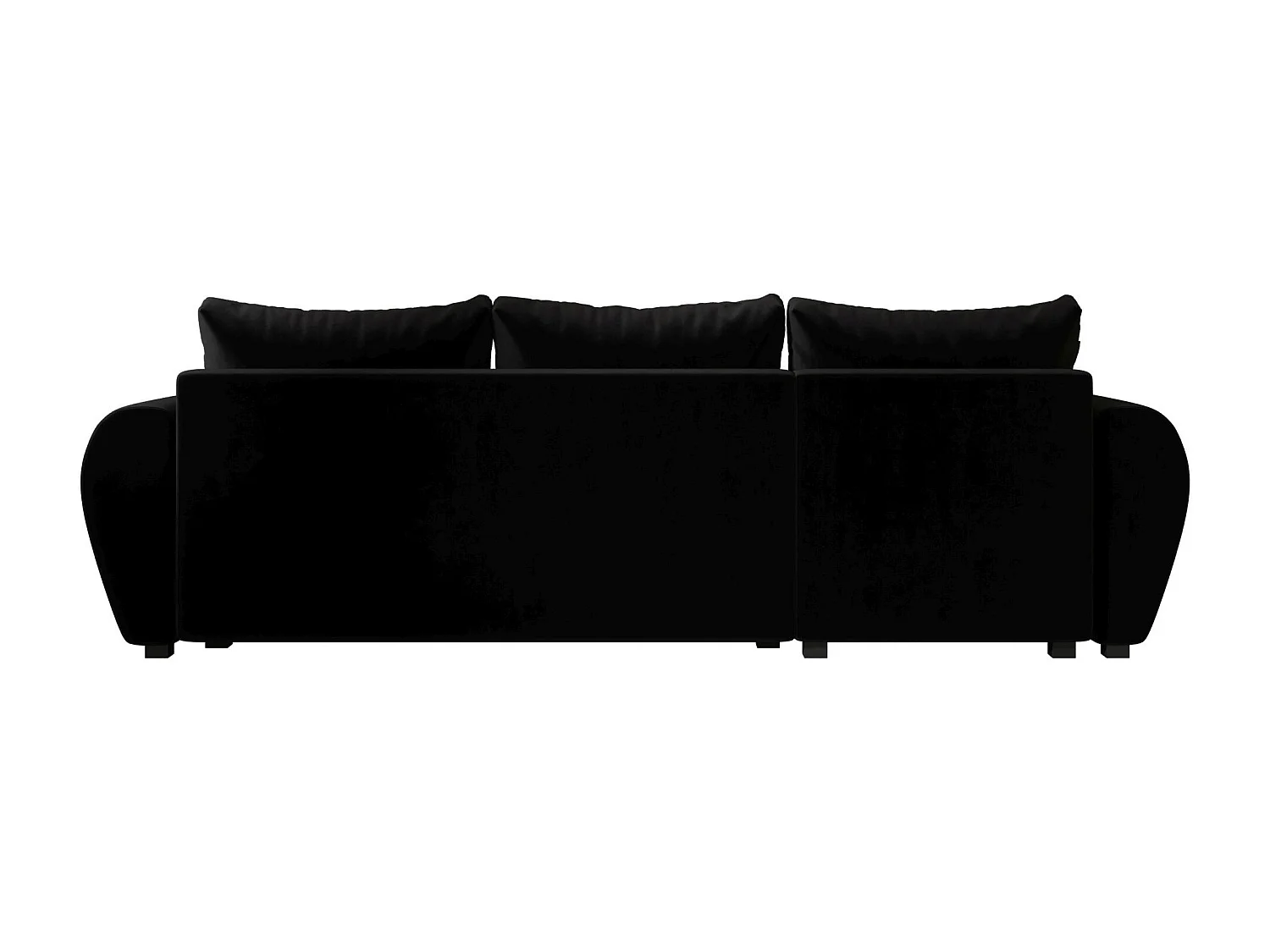BEDANTE canapé d'angle MOLISA L Itaka 15 gauche noir avec fonction de couchage canapé en forme de L