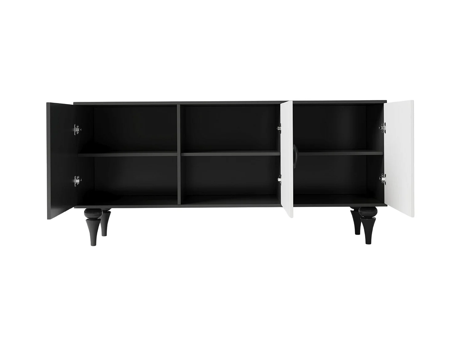 Sideboard Paradis, schwarz/weiß