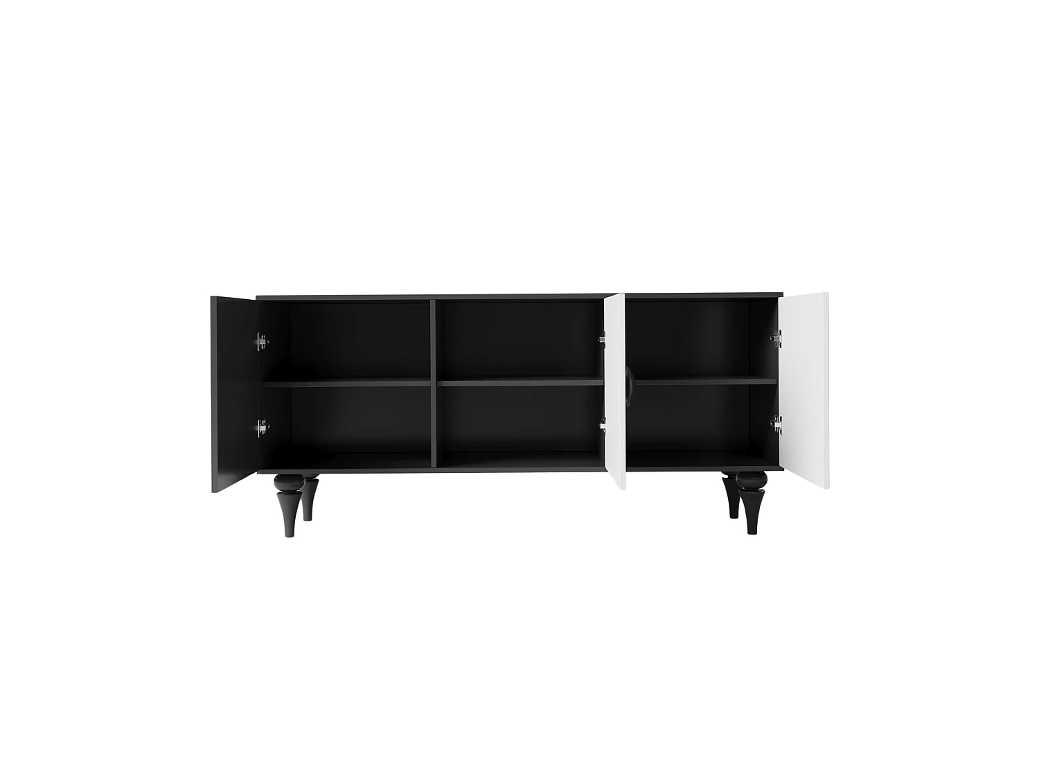 Nowoczesna czarno-biała komoda Dancan PARADIS / szer. 158 cm