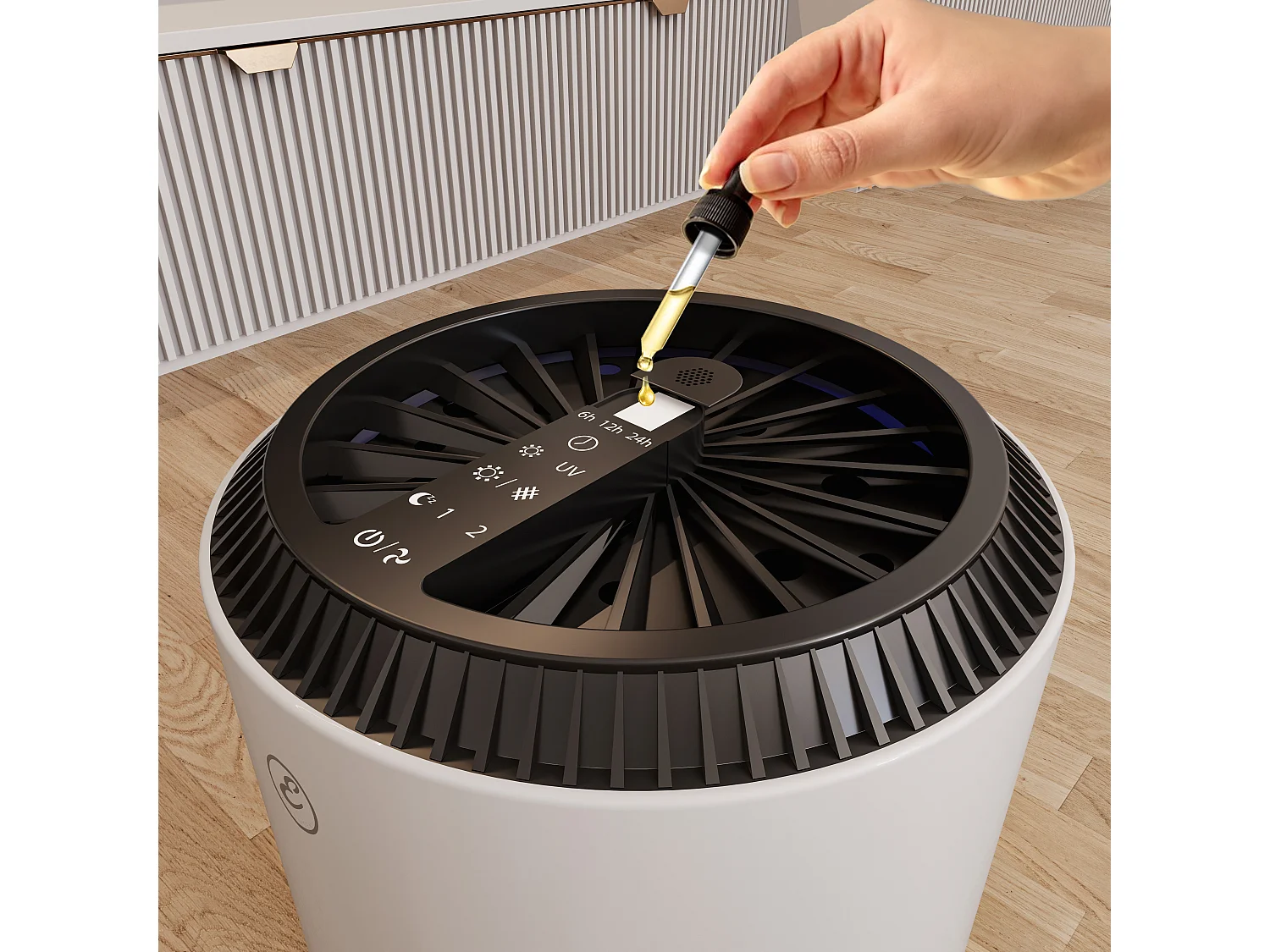 Purificatore Aria Portatile Con Filtro Hepa H13 22 Watt Elimina Odori Pollini Polvere Con Timer Ideale Per Camera Da Letto Soggiorno Bagno Ufficio 20 Mq Bianco