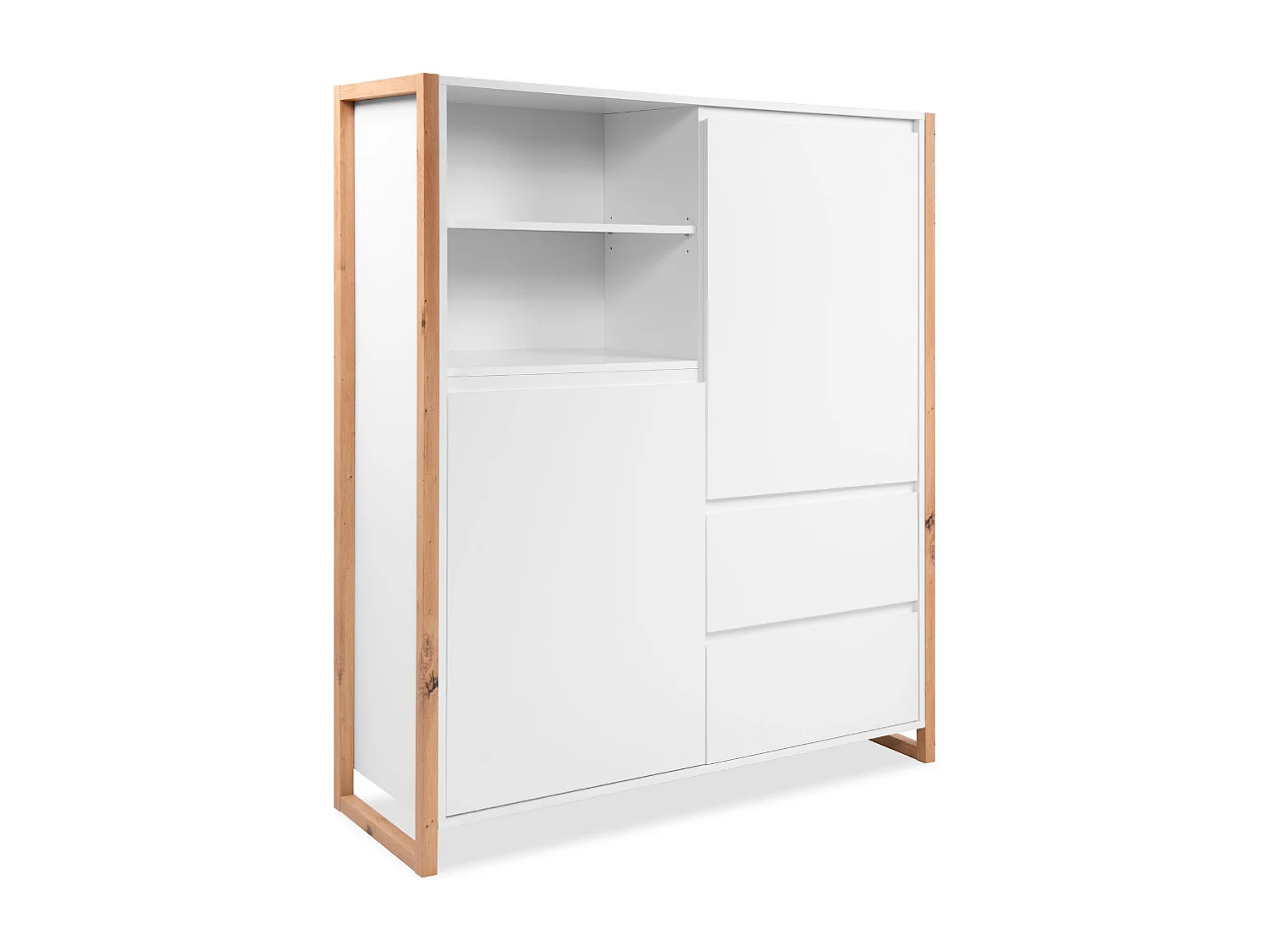 Buffet haut 2 portes 2 tiroirs L120 cm - DENVER