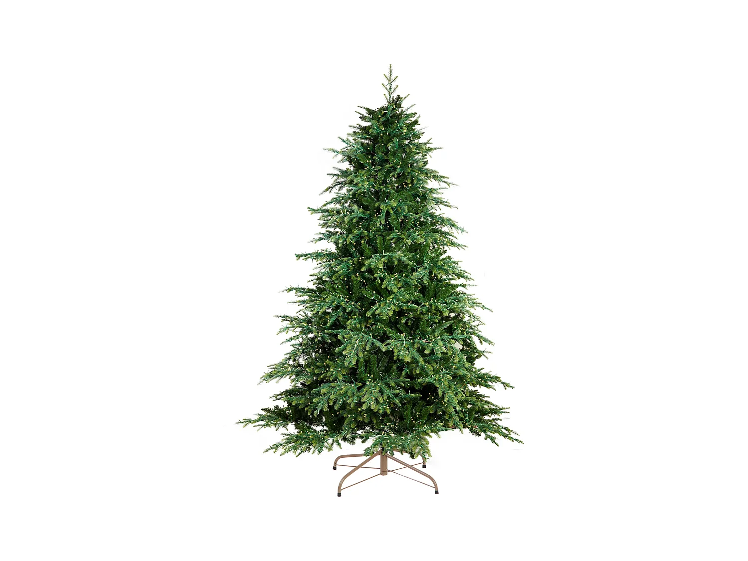 Sapin de Noël "Rugiada" avec lumières LED en PE effet Real Touch + PVC de la plus haute qualité 210 cm