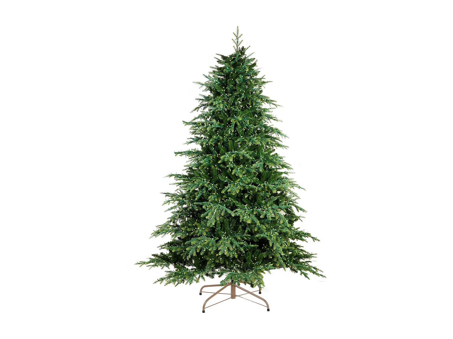 Sapin de Noël "Rugiada" avec lumières LED en PE effet Real Touch + PVC de la plus haute qualité 210 cm