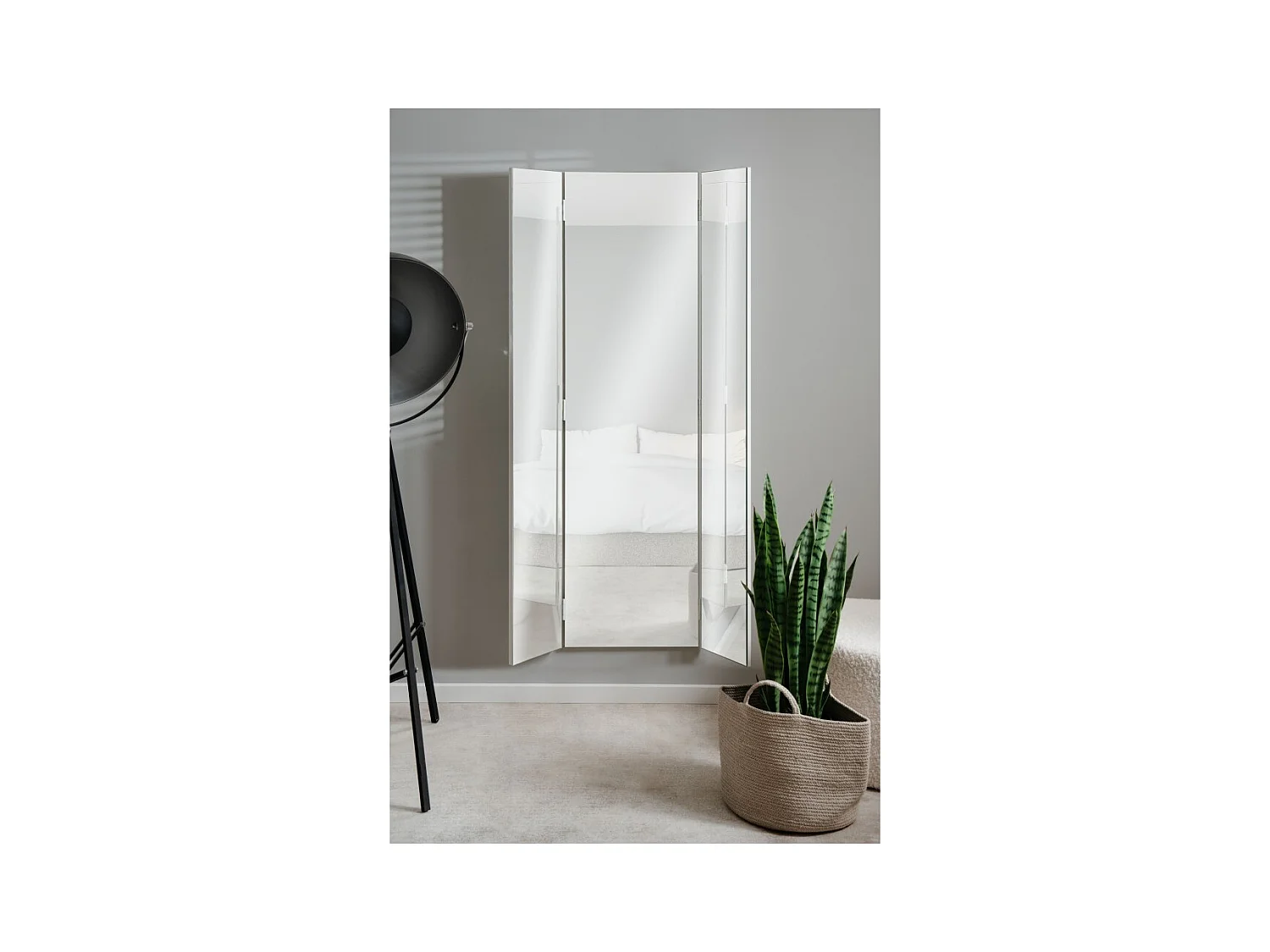 Specchio da parete Glasgow con ante laterali richiudibili 45x2x160H