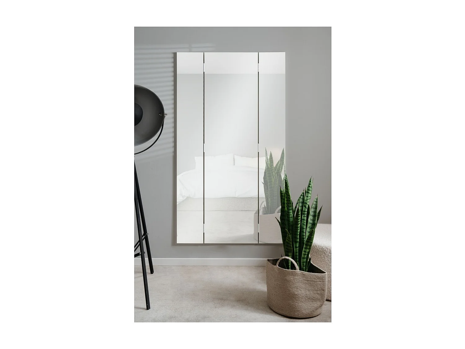 Specchio da parete Glasgow con ante laterali richiudibili 45x2x160H