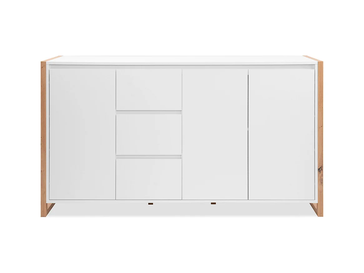 Buffet Bas 3 portes 3 tiroirs L160 cm - DENVER