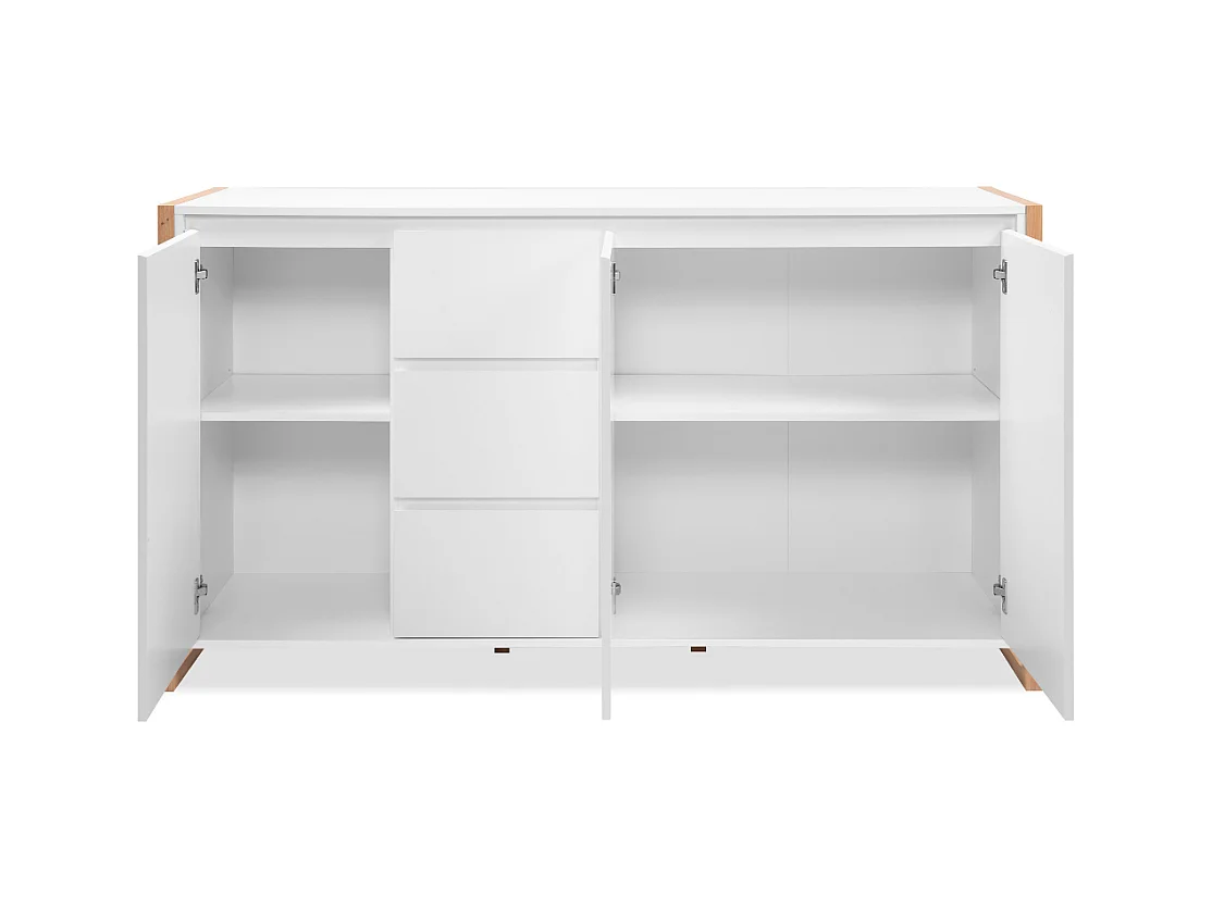 Buffet Bas 3 portes 3 tiroirs L160 cm - DENVER