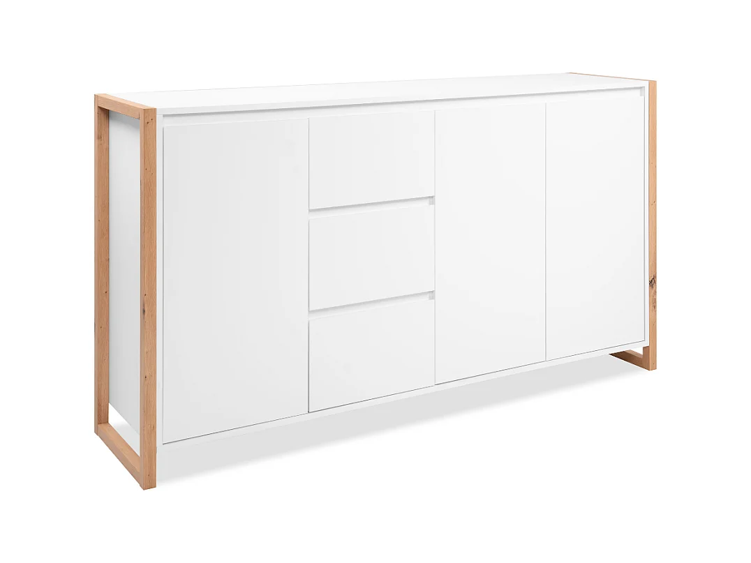 Buffet Bas 3 portes 3 tiroirs L160 cm - DENVER
