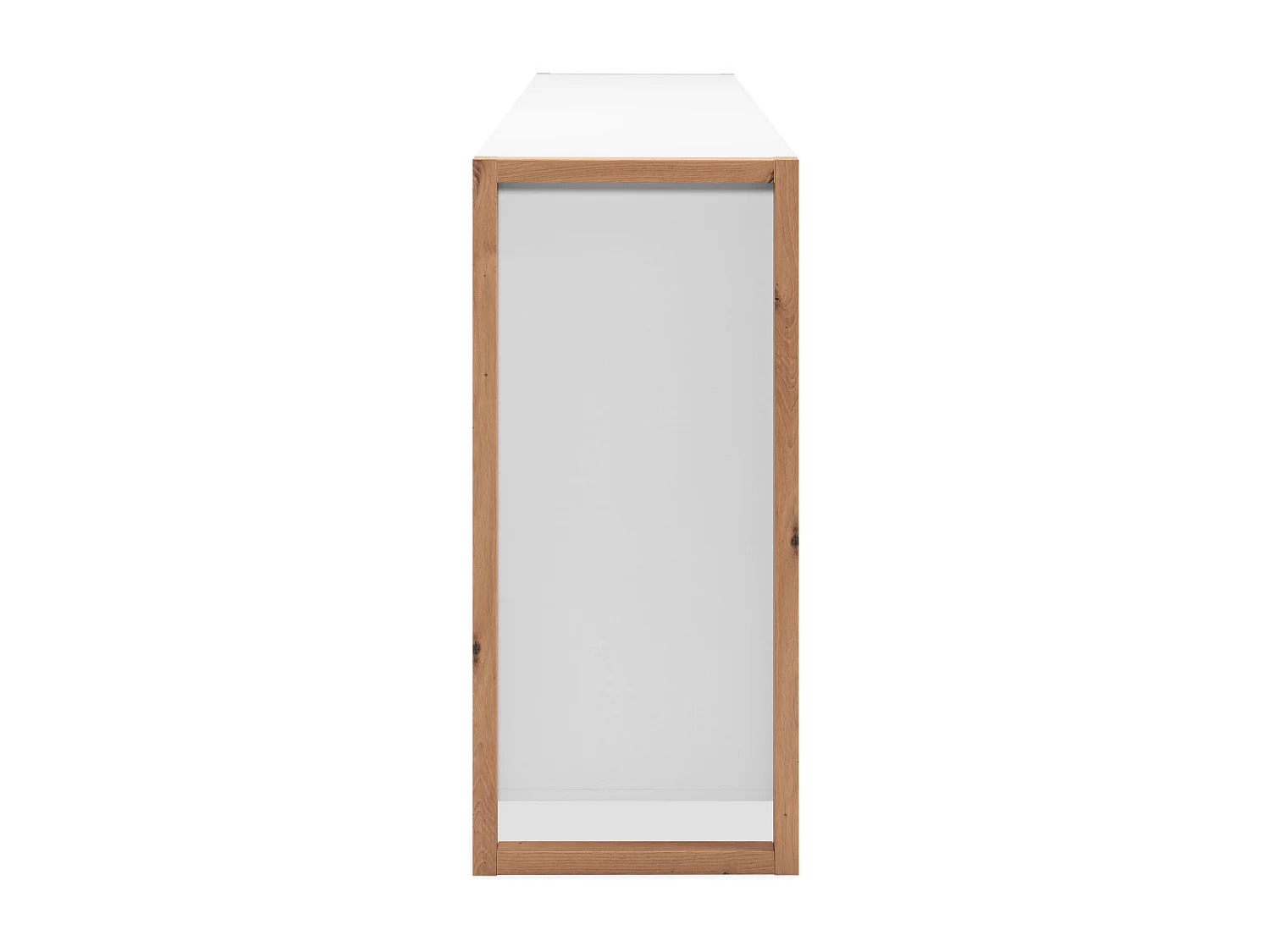 Credenza New Denver3 con 3 cassetti e 3 ante bianco e rovere 160x40x88H