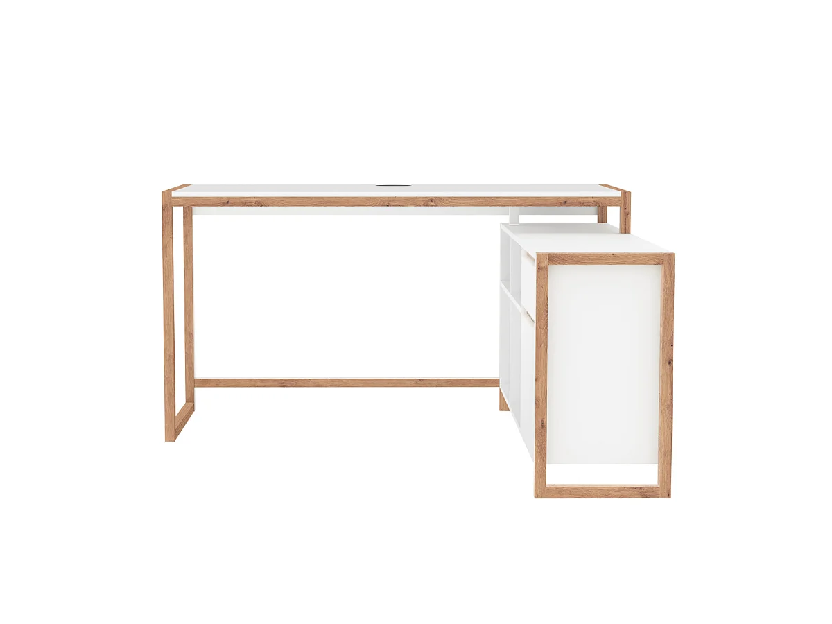 Bureau 4 niches, 1 porte et 1 tiroir L139 cm - DENVER