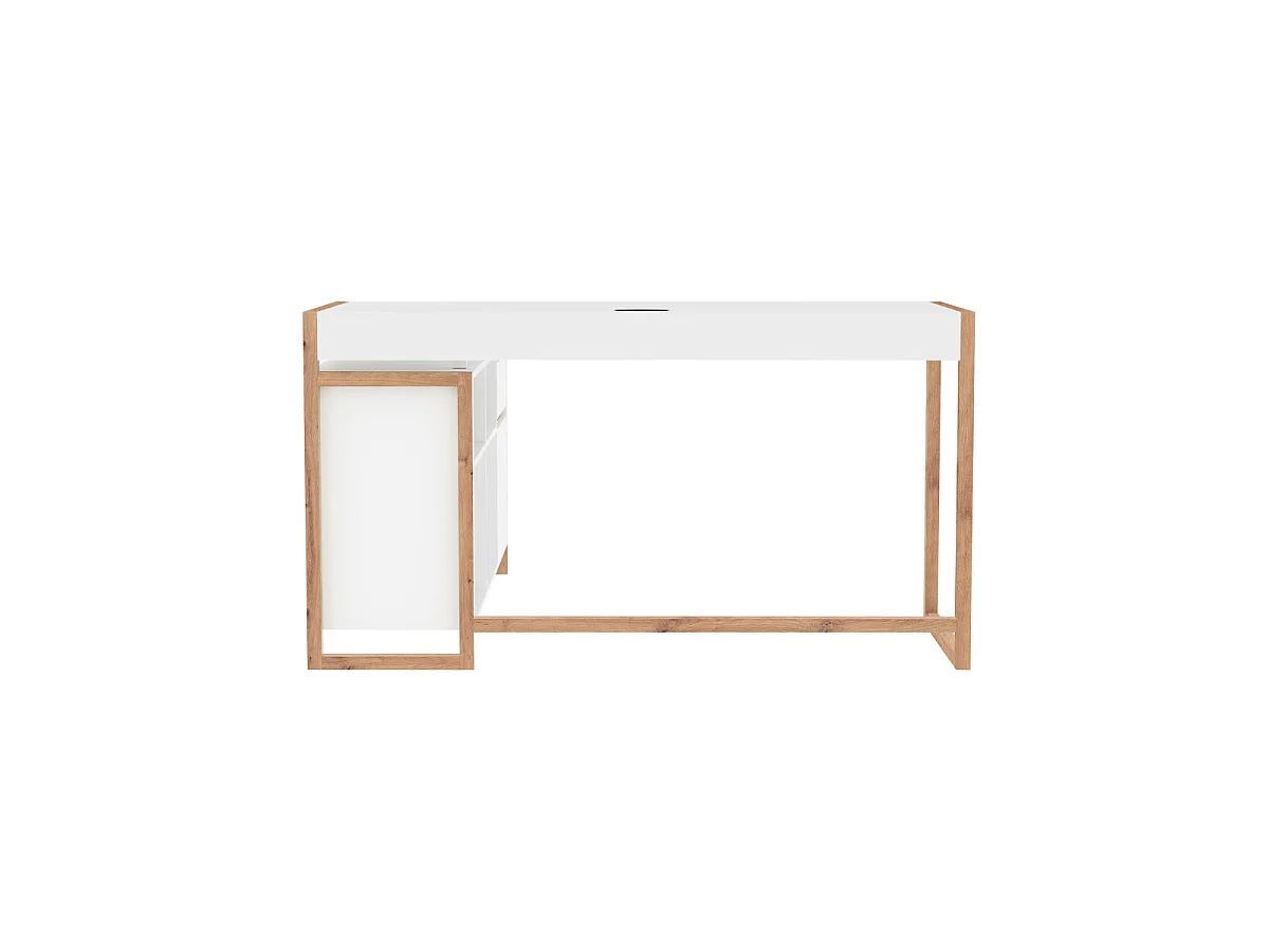 Bureau 4 niches, 1 porte et 1 tiroir L139 cm - DENVER