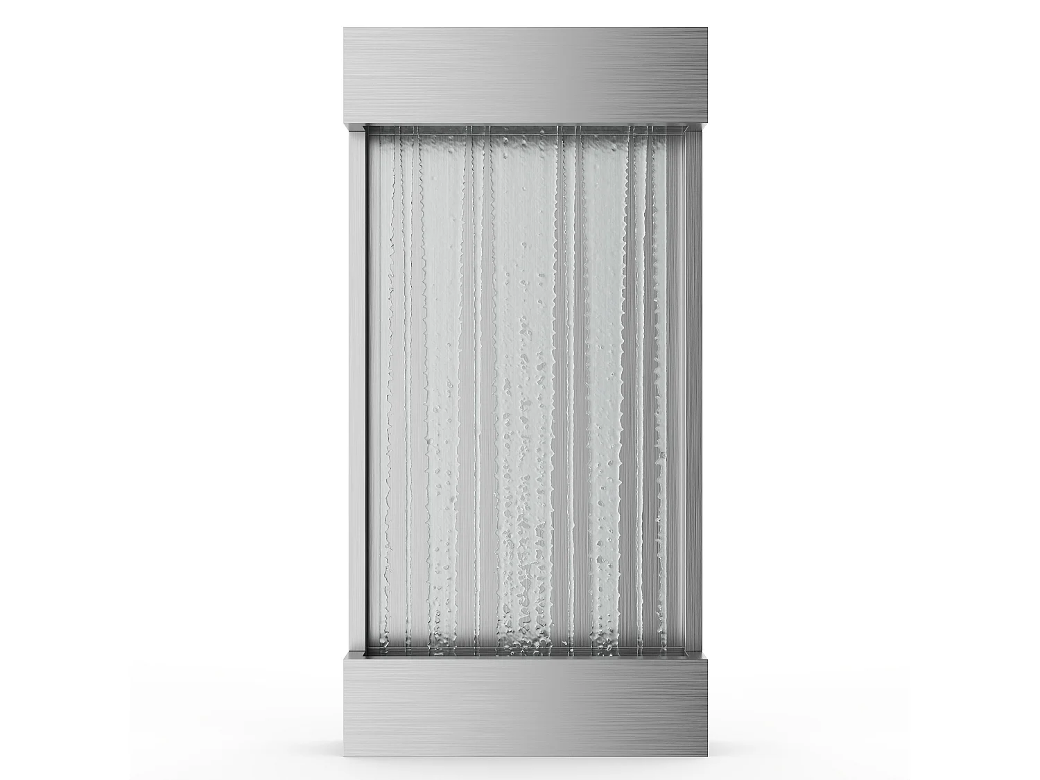 Fontaine murale extérieure/intérieure en acier inoxydable avec LED - L. 56.5 x H. 122 cm - Argenté - SOLINA