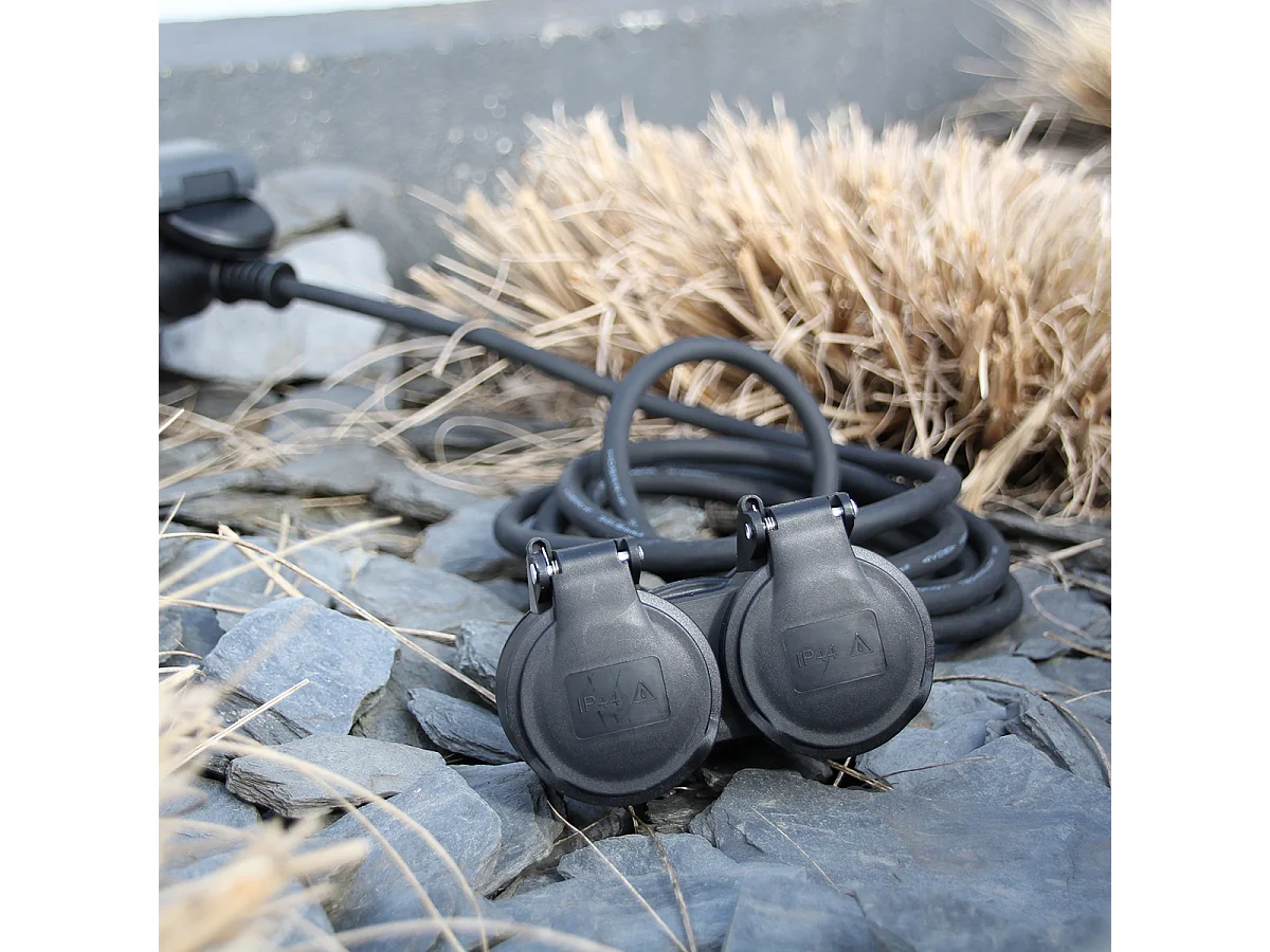 Chacon Prolongateur HO5RR-F 3 x1,5mm2- IP44 Dual-Head - 10m -