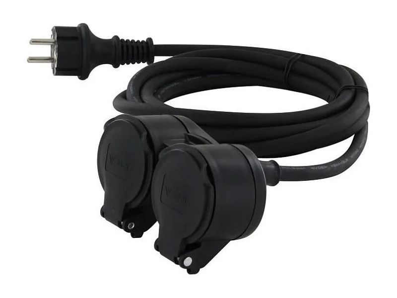 Chacon Prolongateur HO5RR-F 3 x1,5mm2- IP44 Dual-Head - 10m -