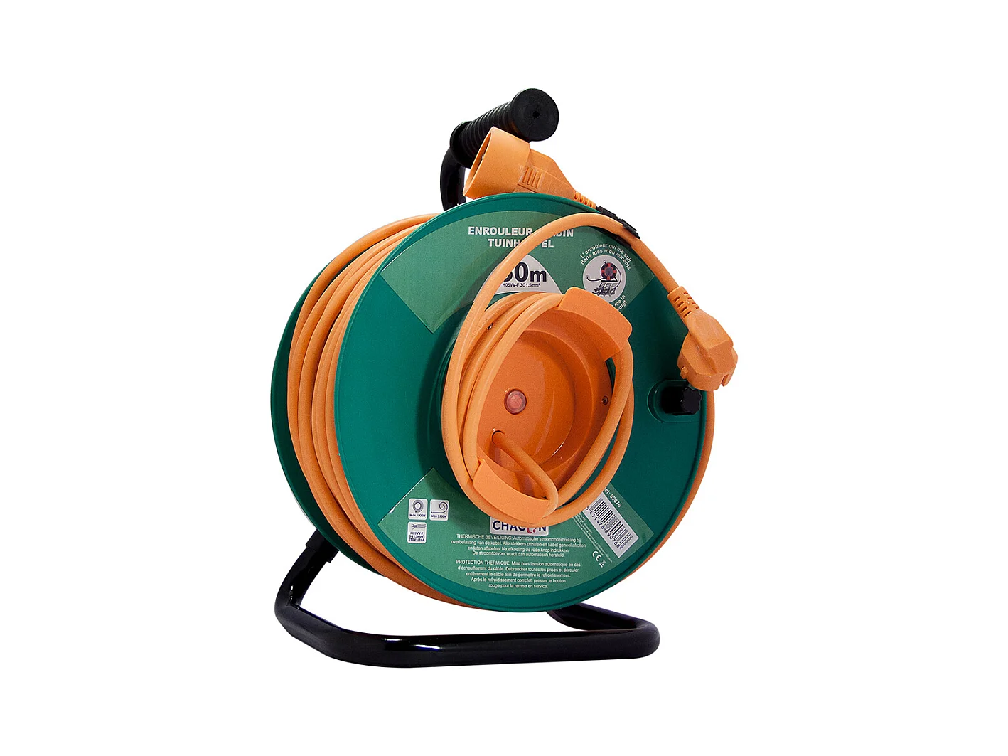 Enrouleur jardin HO5VV-F 3x1,5mm2 - 25 m - Chacon