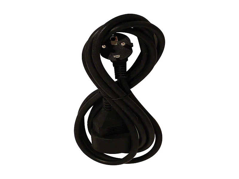 Rallonge HO5VV-F 3G 1,5mm² 3m - Noir - Chacon