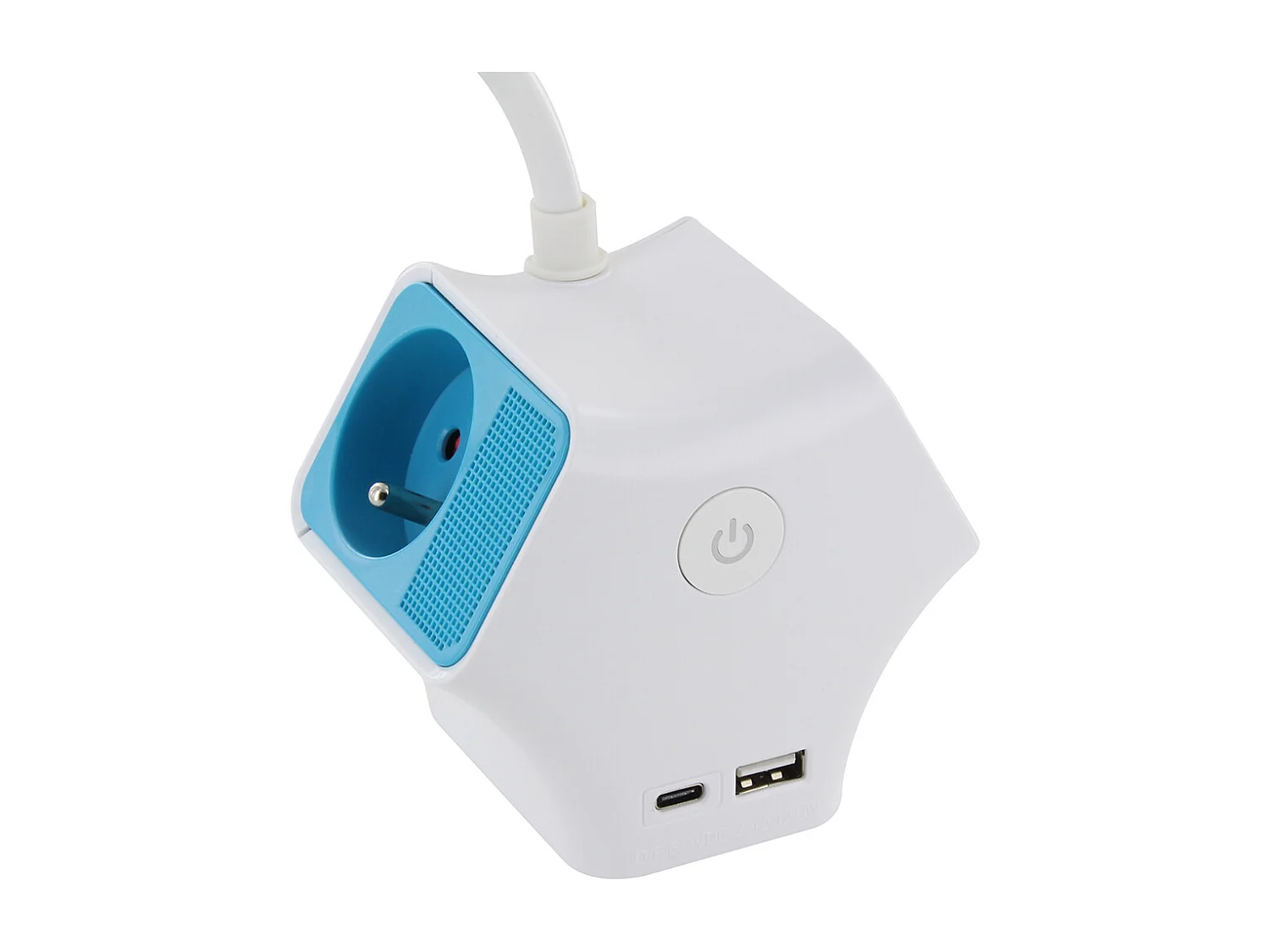 Cube multiprise 1,5m - 3 prises 16A et USB - Chacon