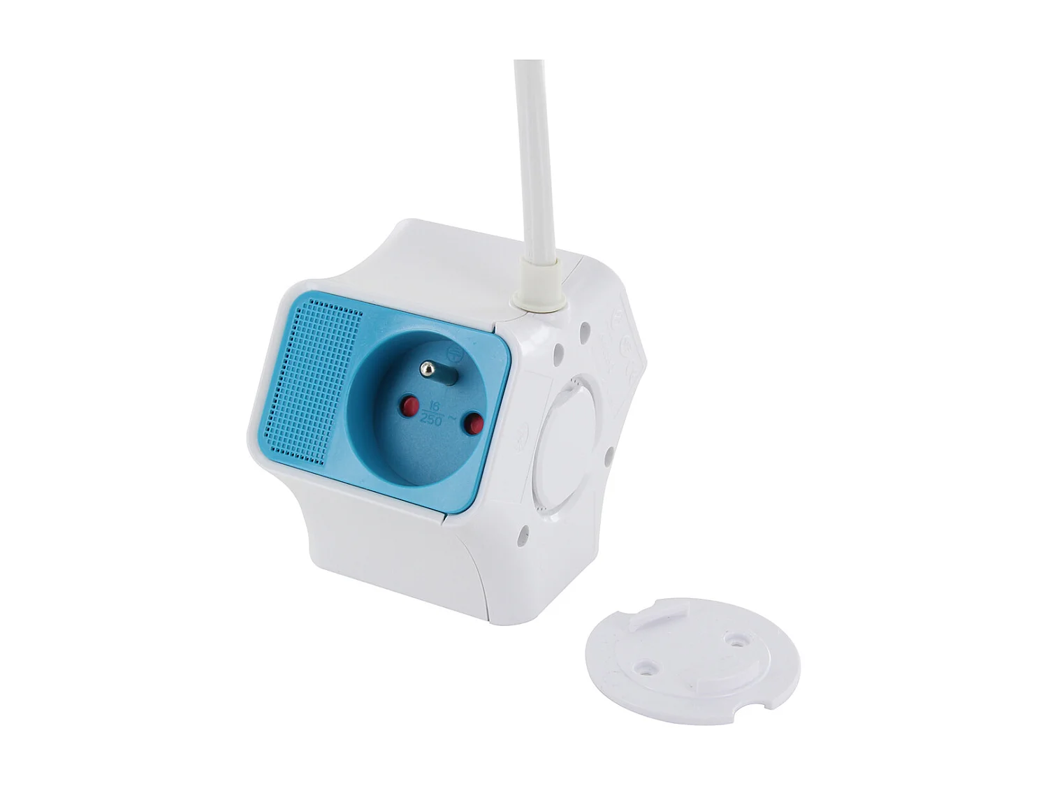 Cube multiprise 1,5m - 3 prises 16A et USB - Chacon