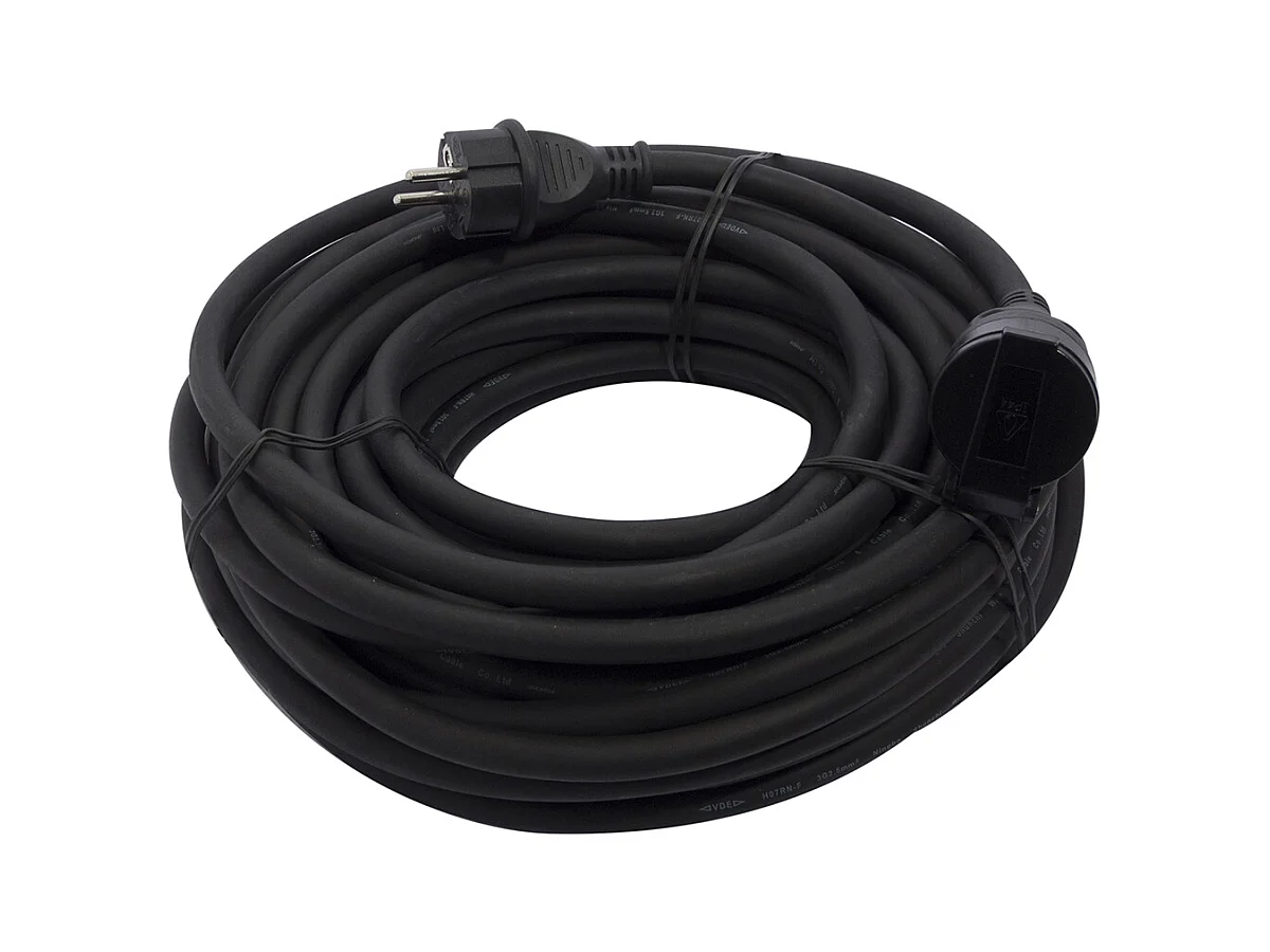 Prolongateur HO7RN-F 3 x 1,5mm² - 20m - Noir - Chacon