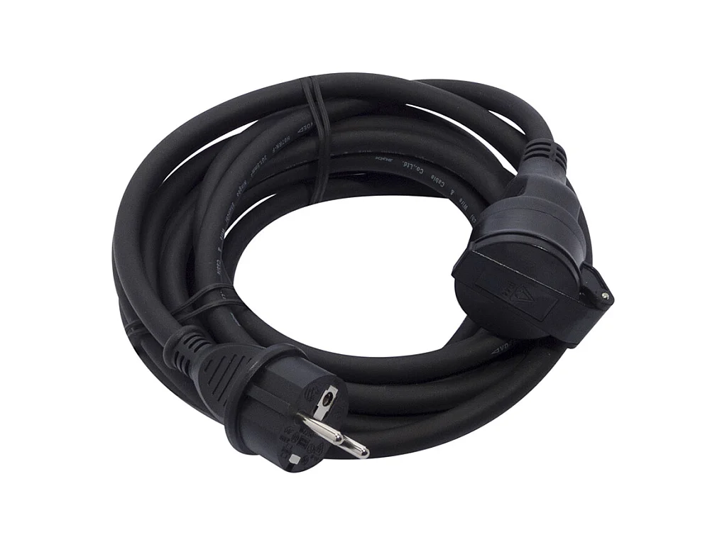 Prolongateur HO7RN-F 3 x 1,5mm² - 5m - Noir - Chacon