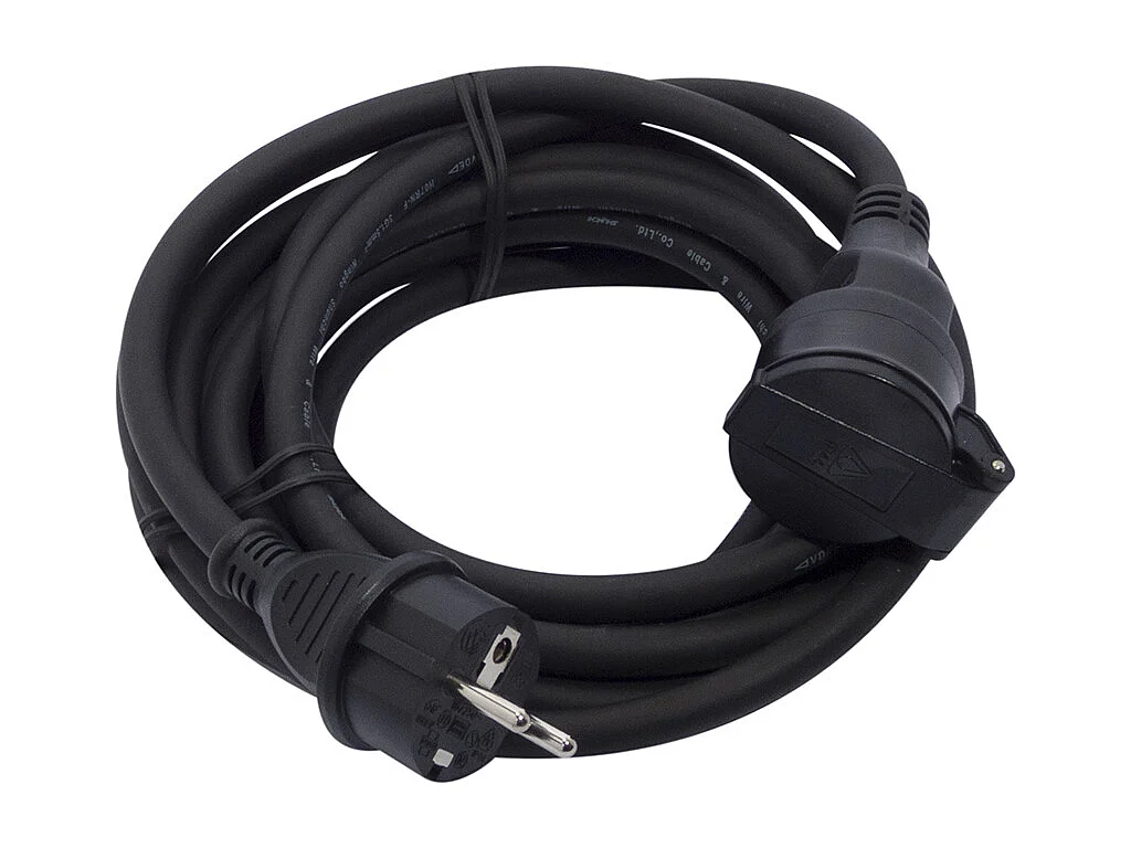 Prolongateur HO7RN-F 3 x 1,5mm² - 5m - noir - Chacon